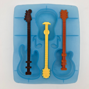 Guitar Ice Cube Candy Tray Popsicle Mold Cool Jazz Stir Cocktail Blue Novelty