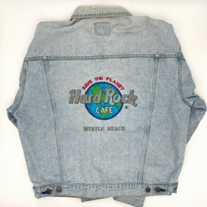 Hard Rock Cafe Jean Jacket Save the Planet Myrtle Beach Denim Vintag (XL) Men’s