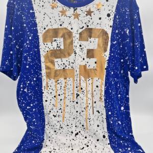 Switch Remarkable Michael Jordan 23 Drip T-shirt (XL) Royal Blue/White/Gold
