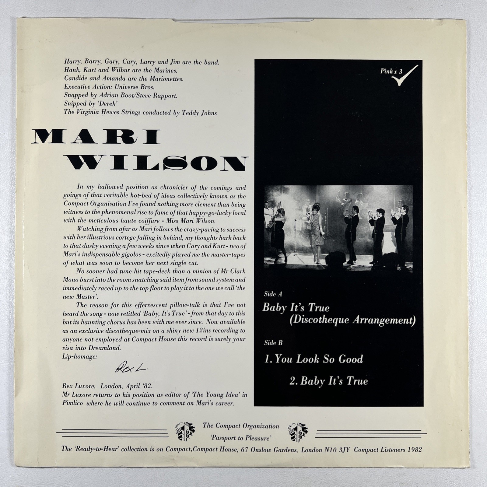 Mari Wilson - Four (4) Album Lot (NM) 12” Single 1982-83 UK - New Wave Rock - Image 3