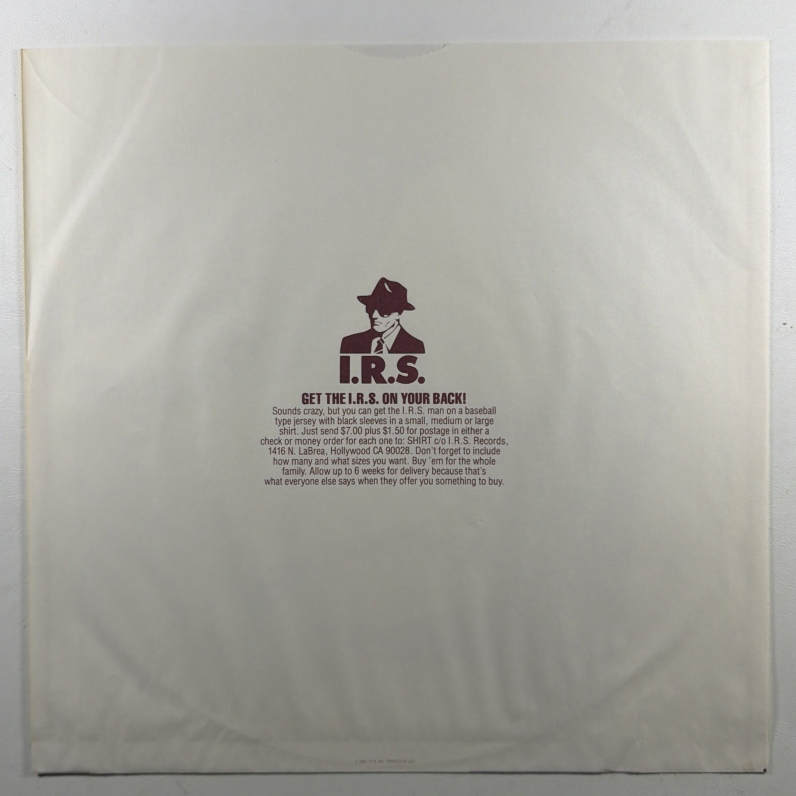 Wall Of Voodoo - Two Songs 12” EP IRS Records EX Promo 1982 Hype Mexican Radio - Image 4