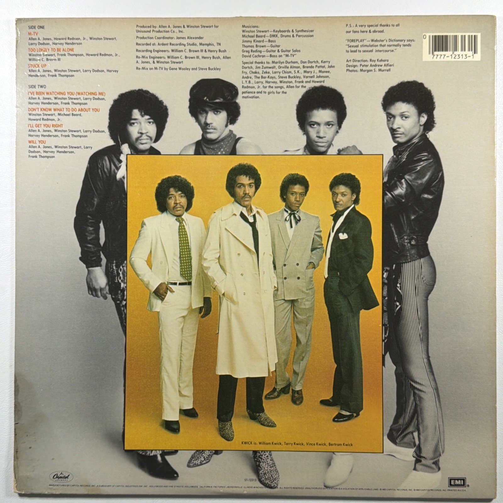 Kwick - Foreplay LP Capitol ST-12313 NM Promo 1983 Funk Soul - Image 3