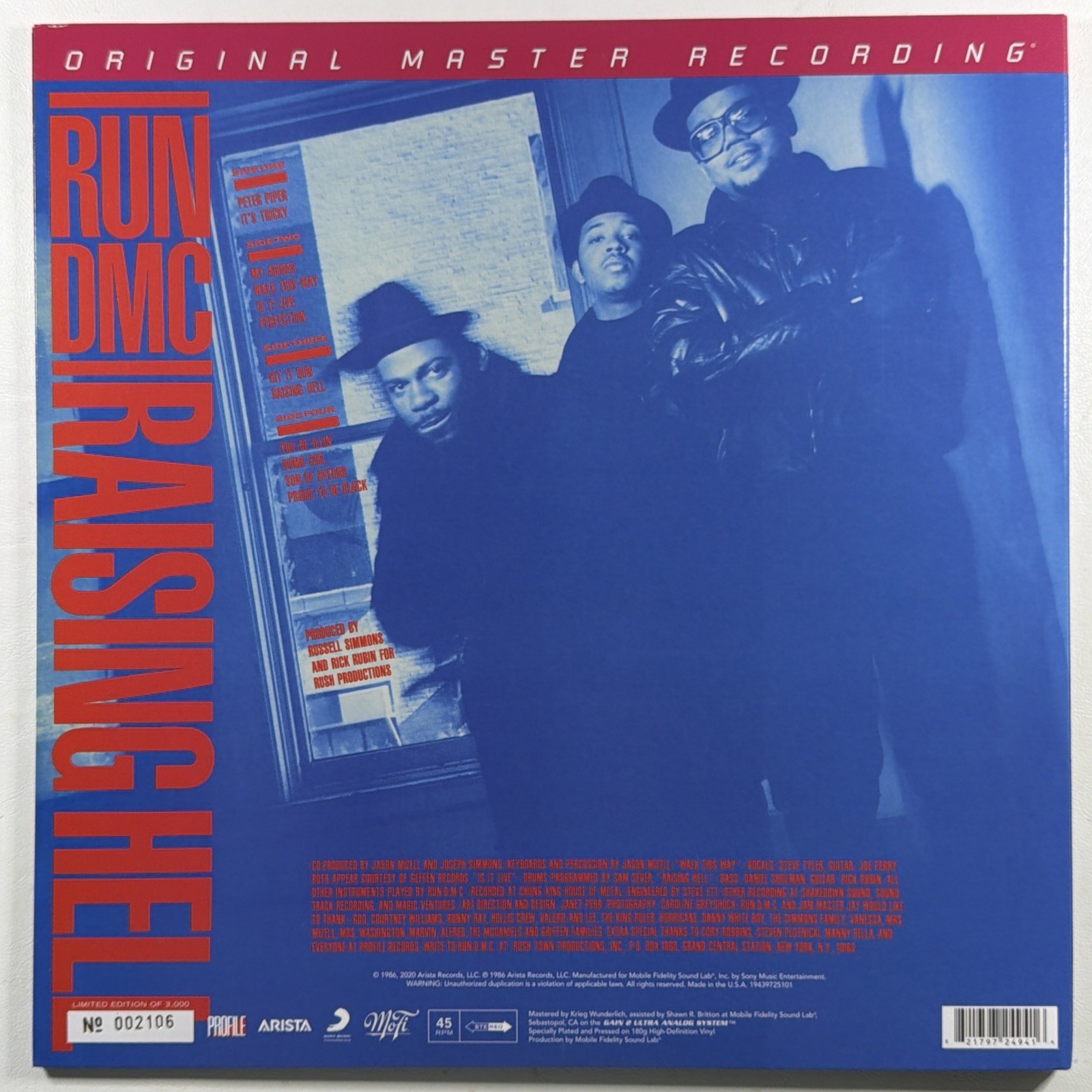 Run DMC - Raising Hell 2LP Mofi MFSL-2-494 NM Ltd 2106/3K Gate 180g 45RPM Rap - Image 2