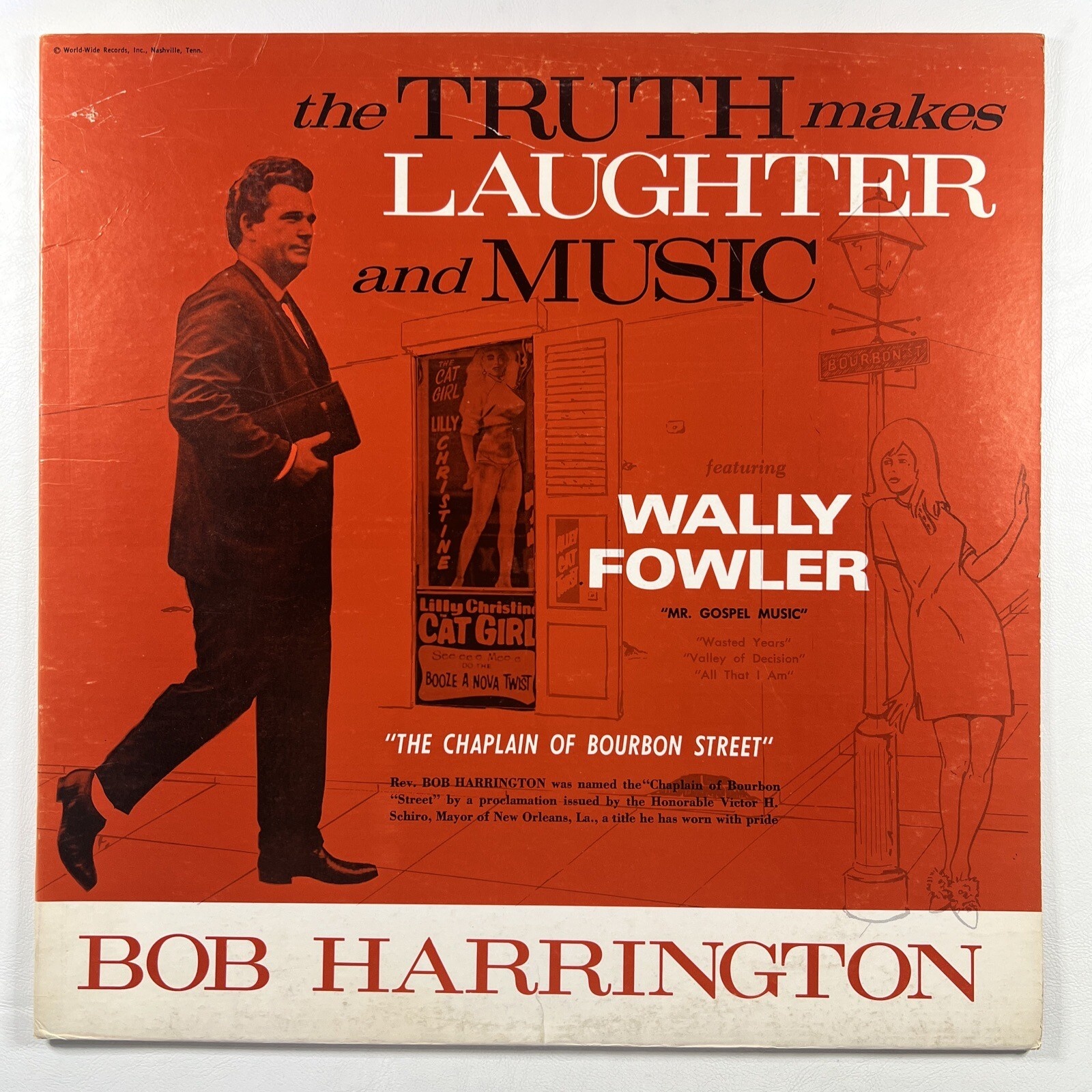 Bob Harrington Feat/Wally Fowler - “The Truth Makes Laughter & Music” LP (EX)