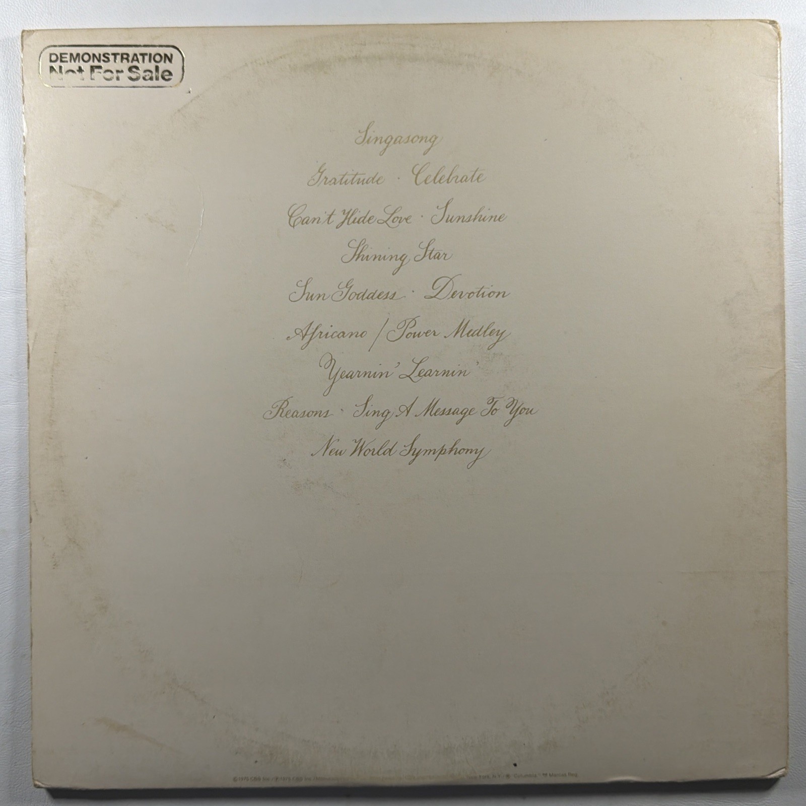 Earth Wind & Fire - Gratitude 2LP Columbia PG 33694 VG+ 1975 Promo Gatefold - Image 2