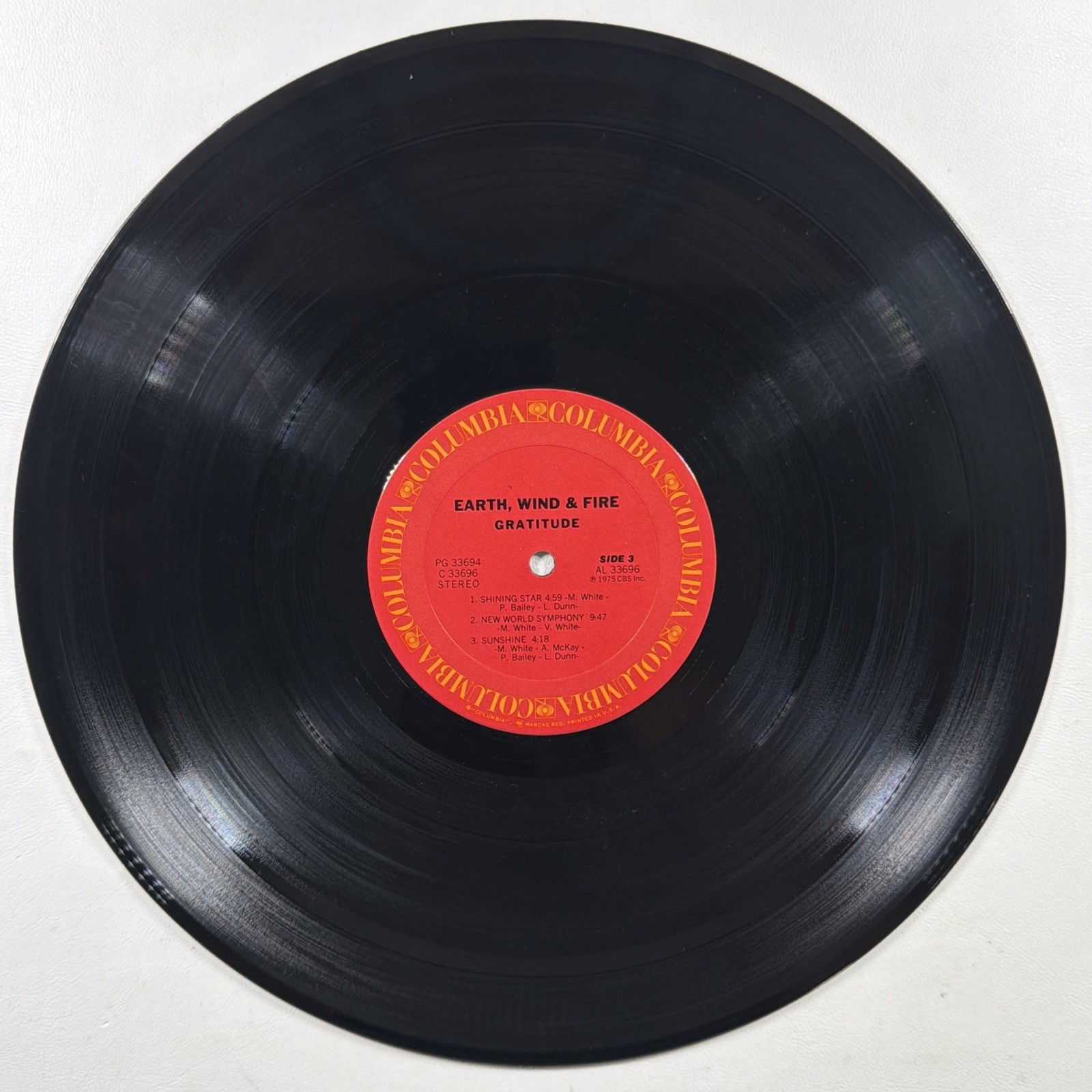 Earth Wind & Fire - Gratitude 2LP Columbia PG 33694 VG+ 1975 Promo Gatefold - Image 9