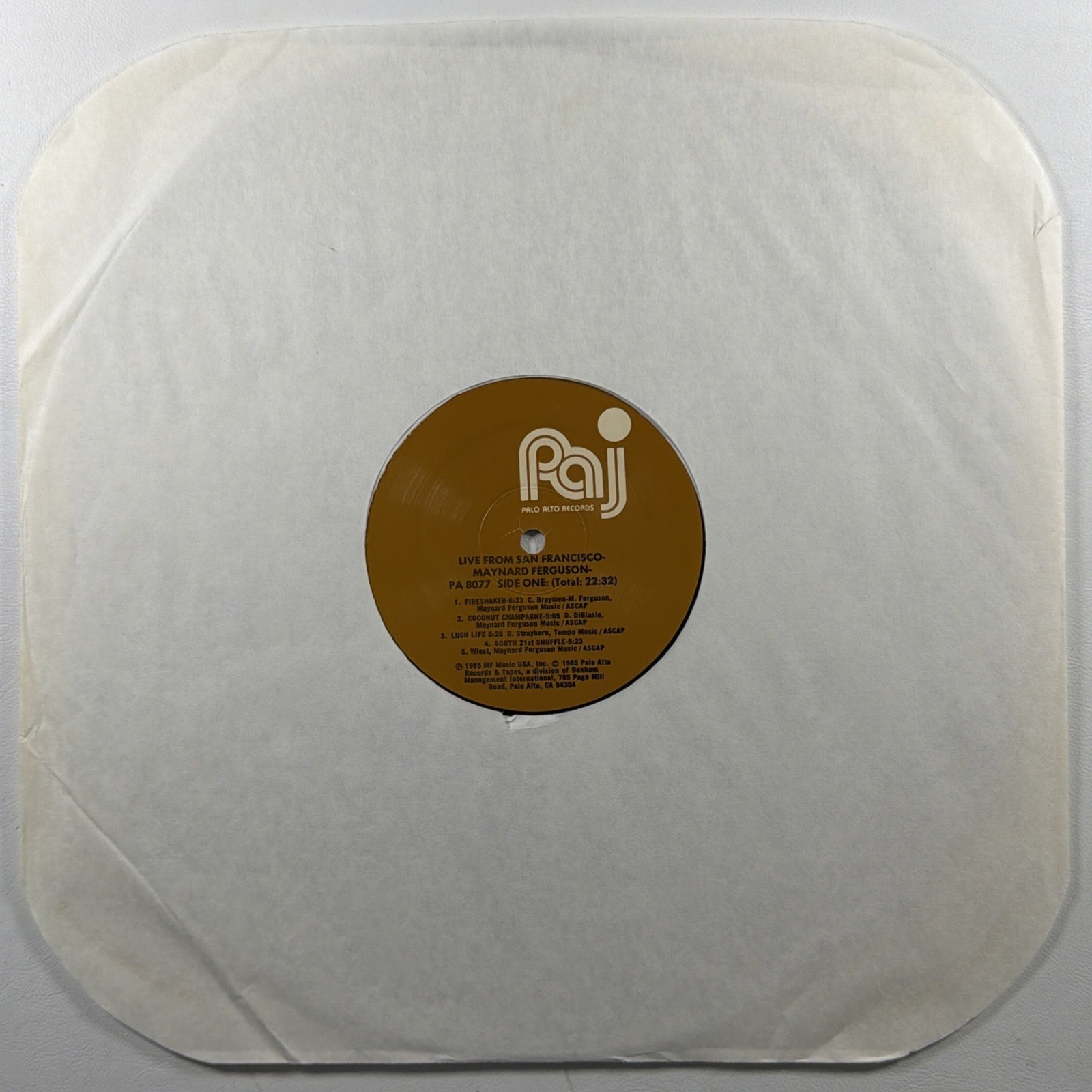 Maynard Ferguson - Live from San Francisco LP PAJ PA 8077 NM 1985 - Image 3