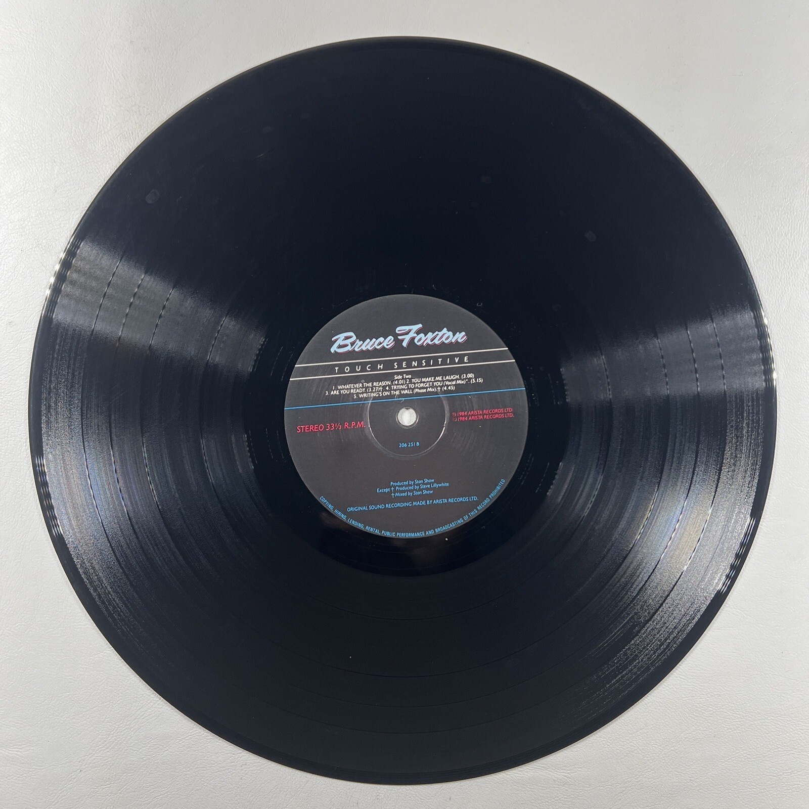 Bruce Foxton ”Touch Sensitive” LP/Arista 206 251 (NM) Germany 1984 - Image 4