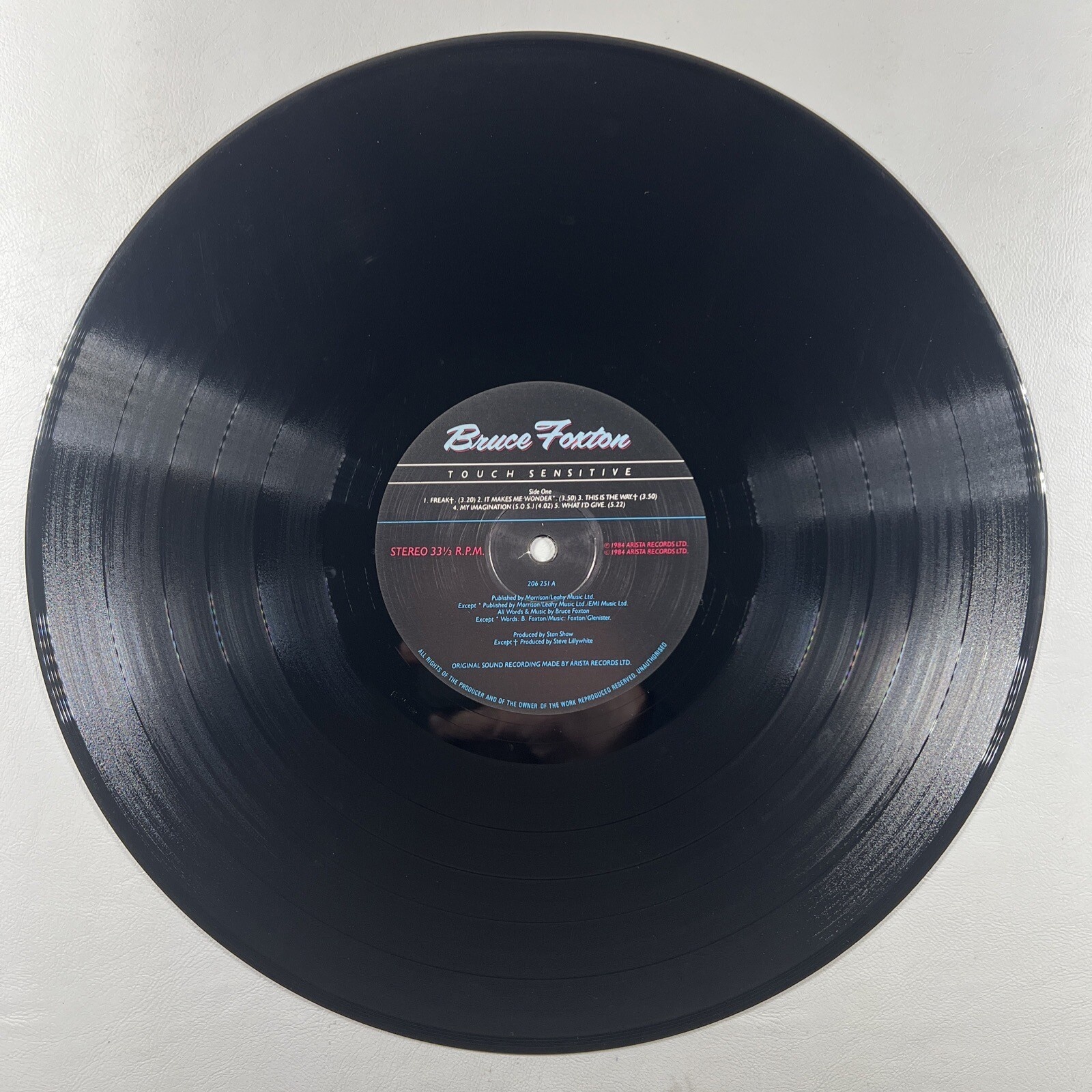 Bruce Foxton ”Touch Sensitive” LP/Arista 206 251 (NM) Germany 1984 - Image 5