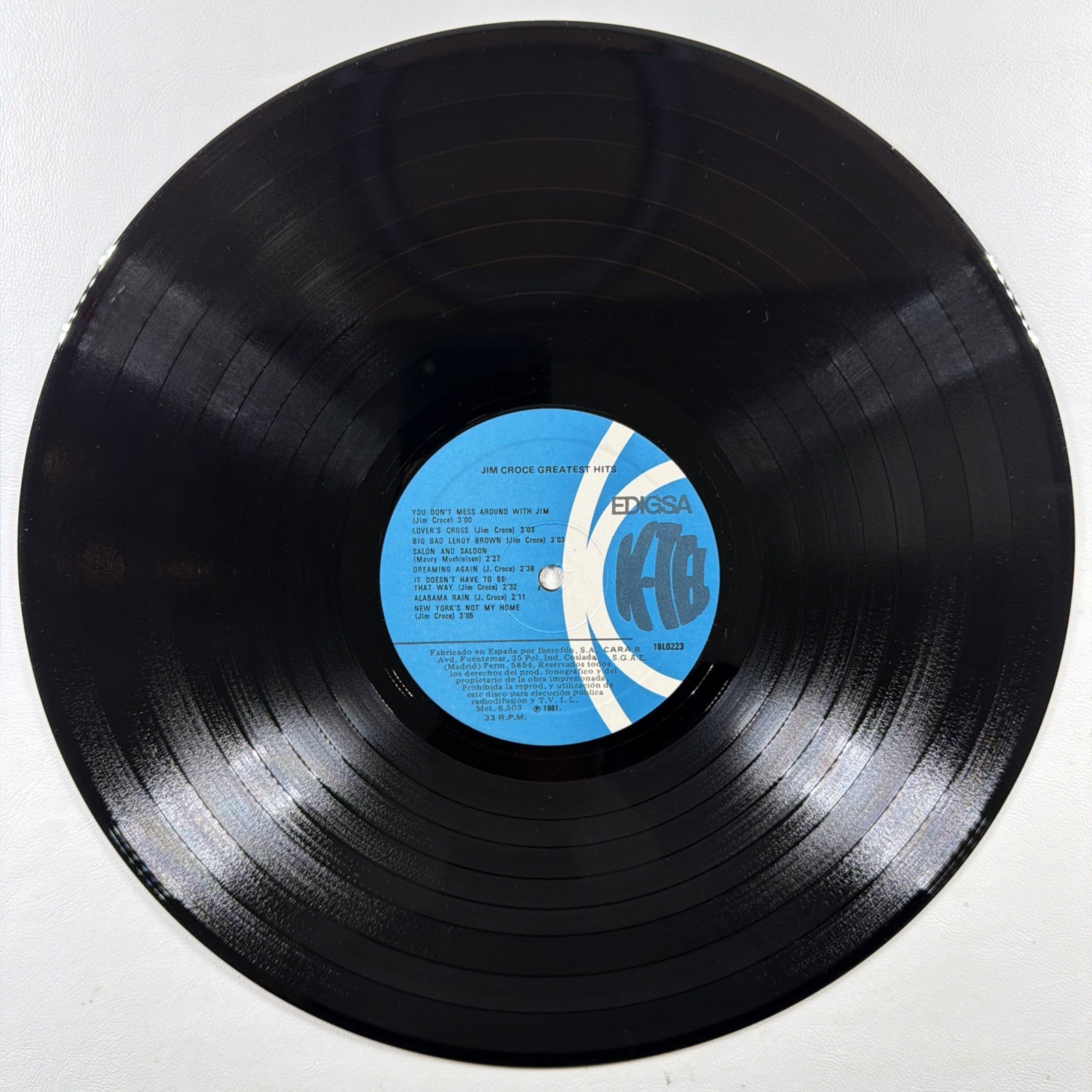 Jim Croce - Greatest Hits LP K-tel 18L0223 EX 1980 Spain Time In A Bottle - Image 5
