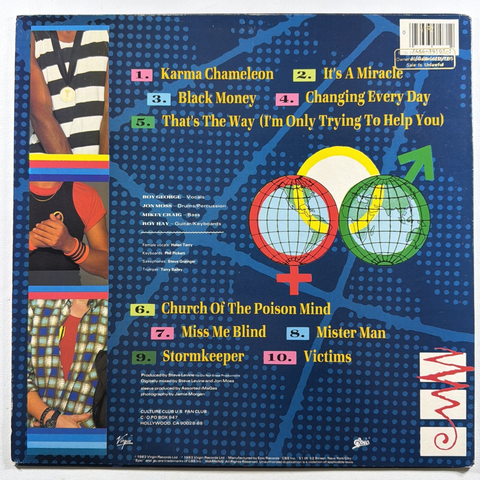 Culture Club – Colour By Numbers LP Epic QE 39107 NM Promo 1983 Karma Chameleon - Image 2