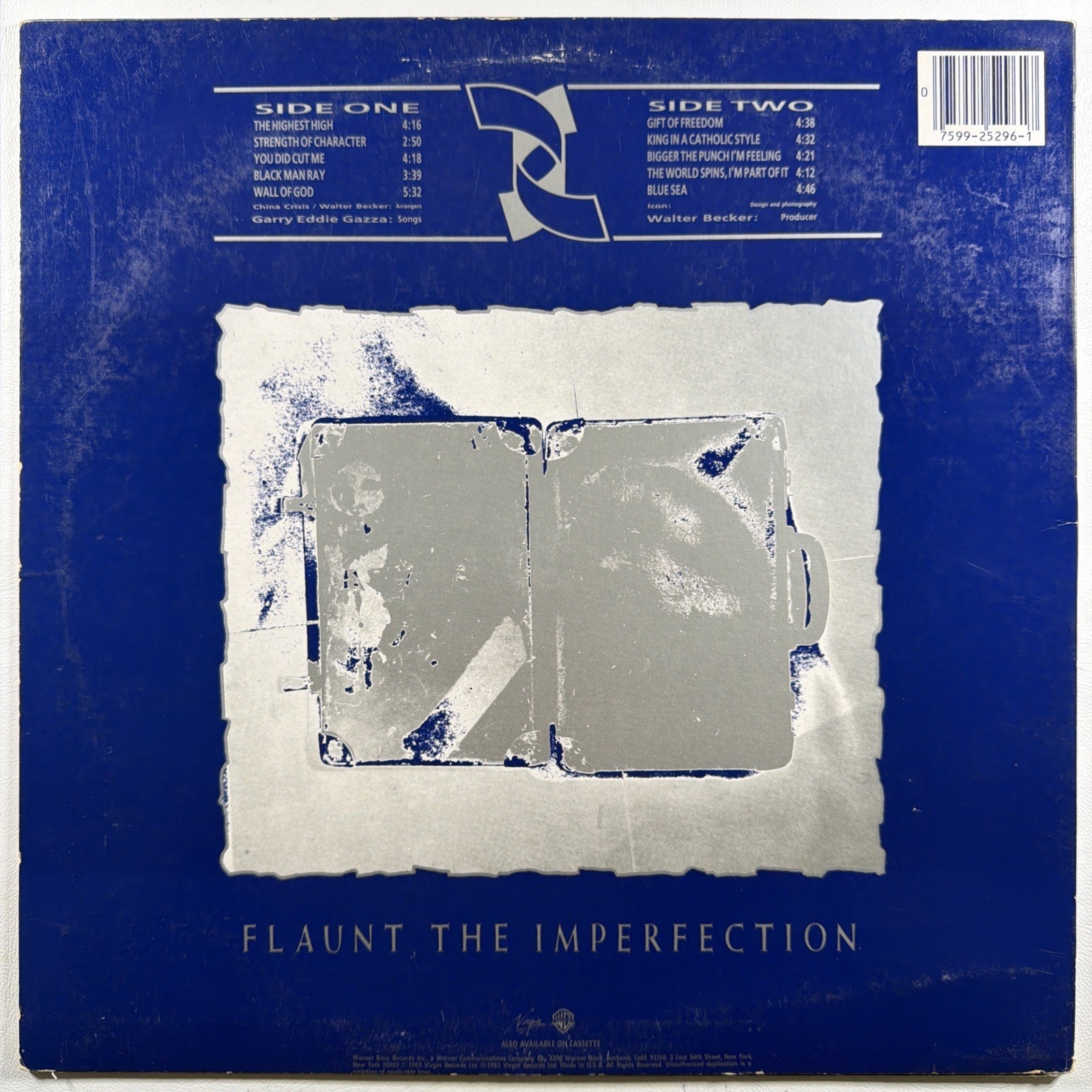 China Crisis - Flaunt the Imperfection LP Warner Bros. 1-25296 EX 1985 - Image 2