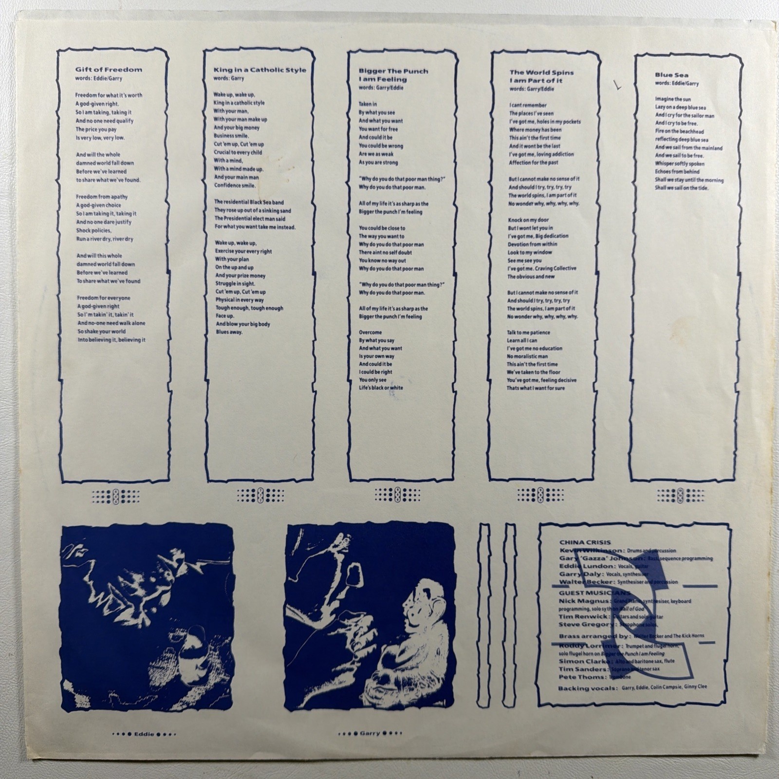 China Crisis - Flaunt the Imperfection LP Warner Bros. 1-25296 EX 1985 - Image 3