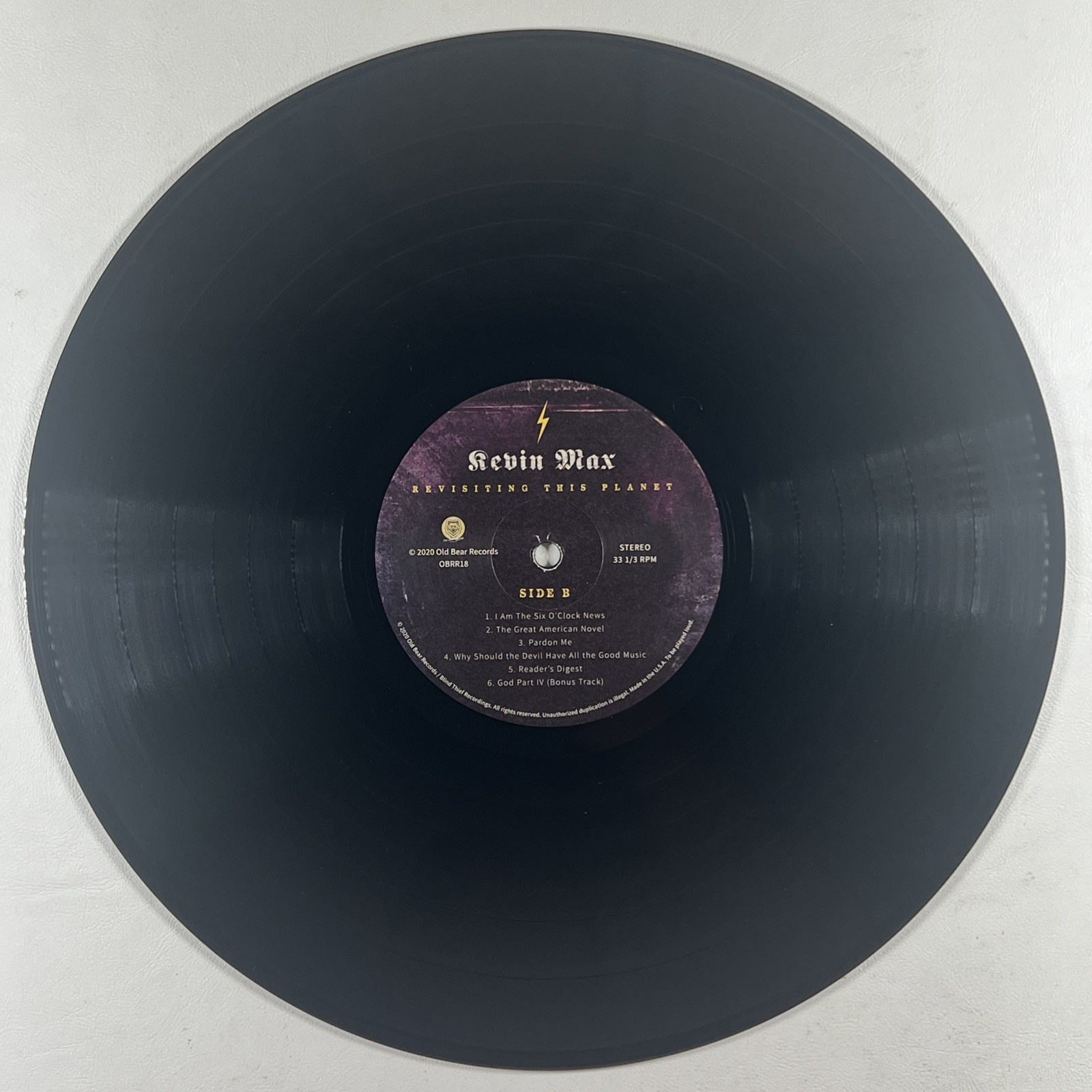 Kevin Max “Revisiting This Planet” LP/Old Bear Records OBRR18 (EX) Autograph - Image 7