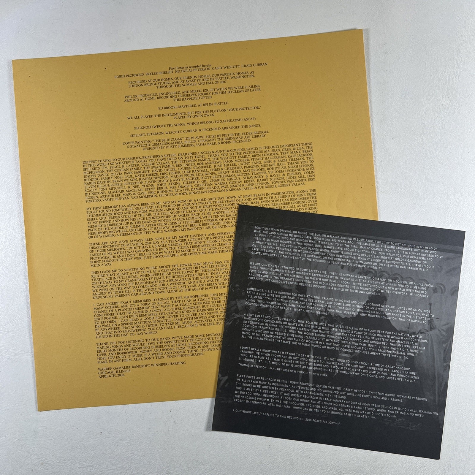 Fleet Foxes “Fleet Foxes” LP /12" EP Sub Pop 2008 (EX) Gate Inserts Folk Rock - Image 5