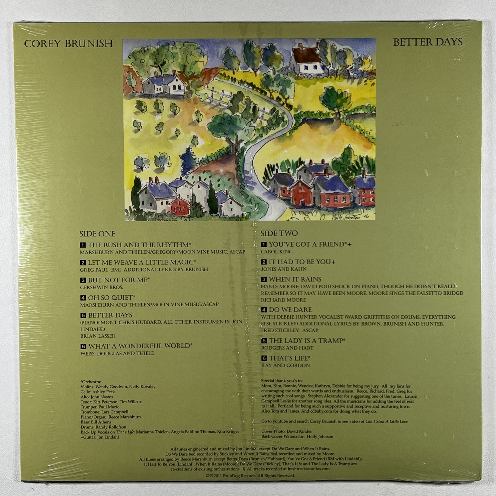 Corey Brunish “Better Days” LP/BrunDog (Sealed) 2011 Jazz - Image 2