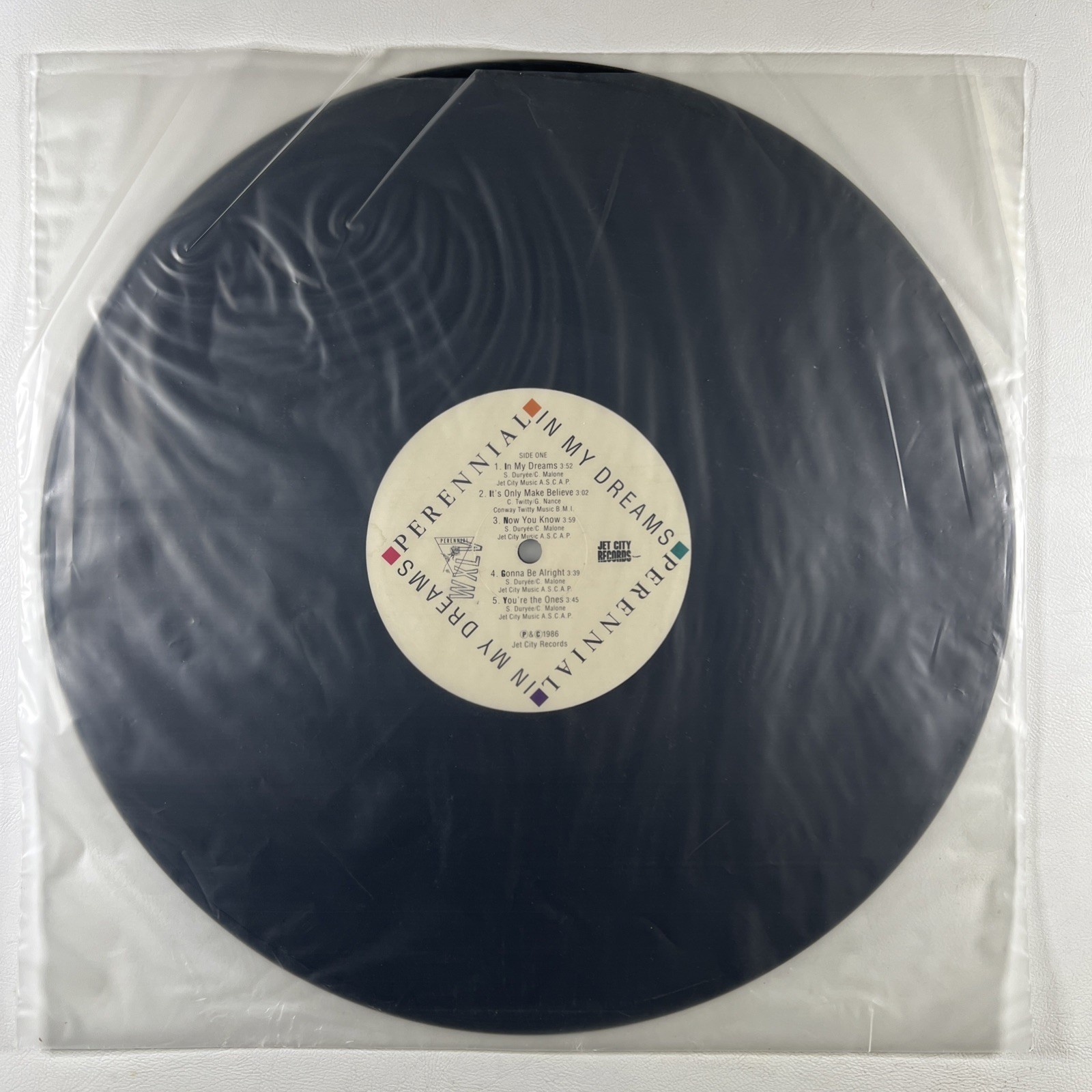 Perennial “In My Dreams” LP/Jet City Records (NM) Insert 1986 Hard Rock - Image 4