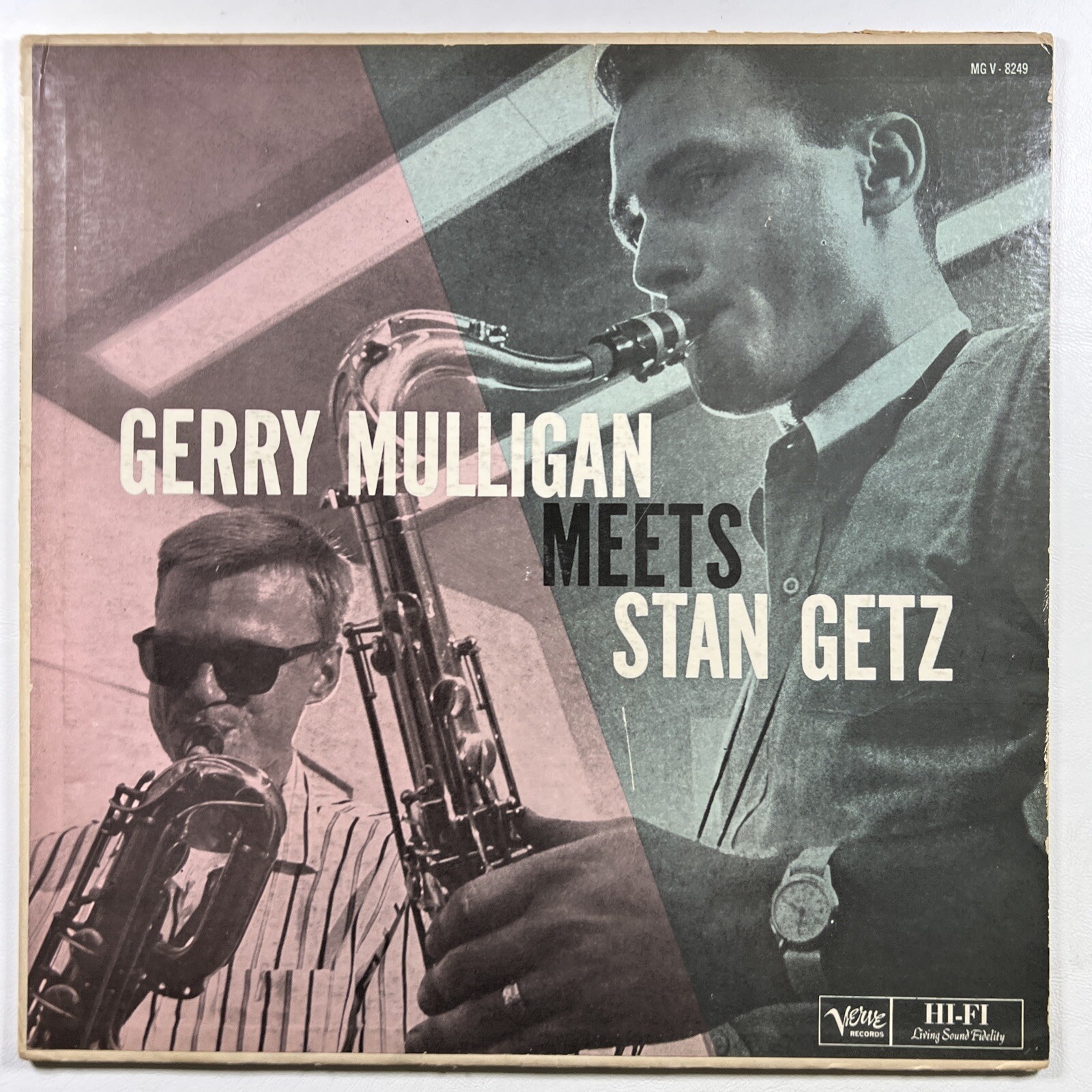 GERRY MULLIGAN MEETS STAN GETZ LP/Verve Records MG V-8249 (VG) Mono 1957