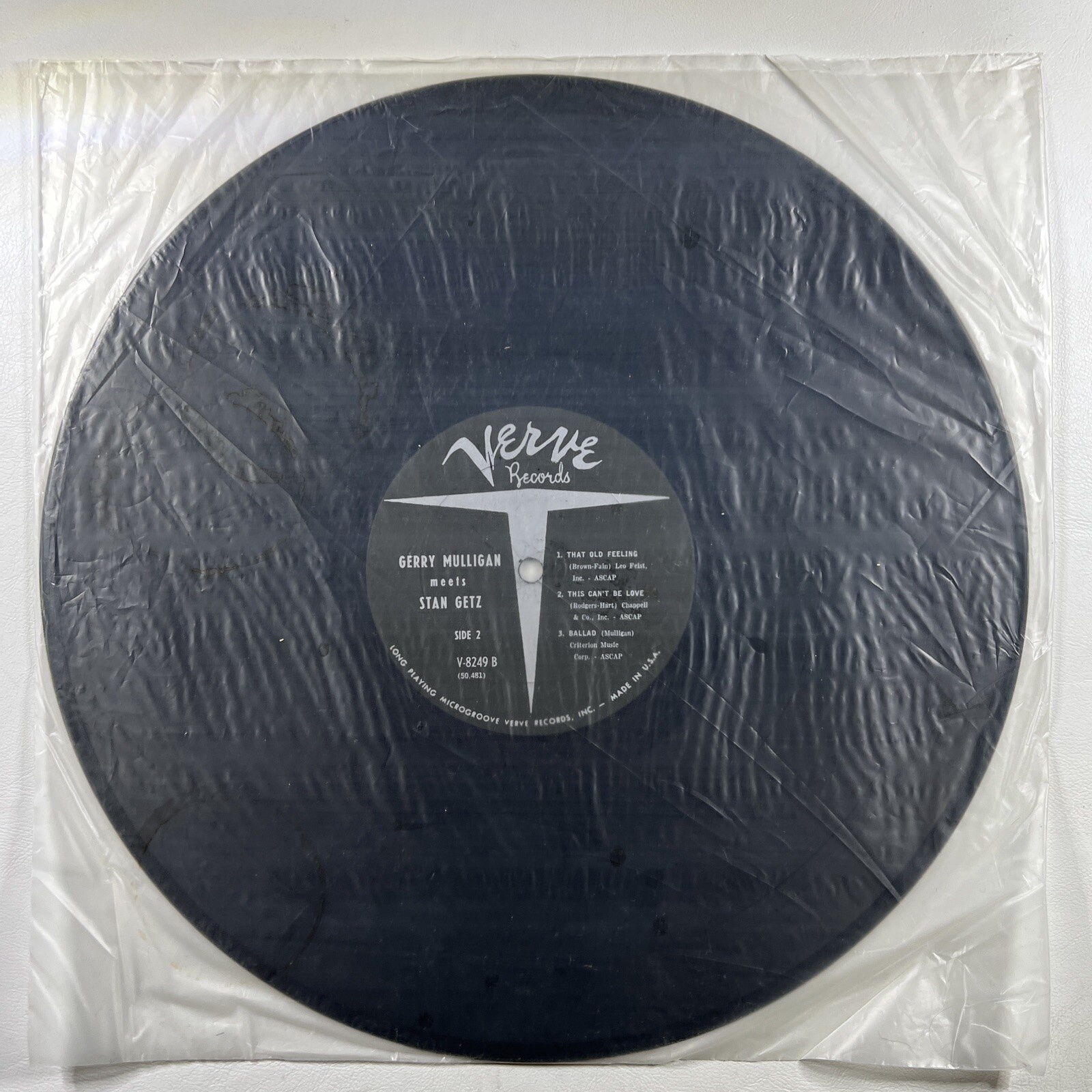 GERRY MULLIGAN MEETS STAN GETZ LP/Verve Records MG V-8249 (VG) Mono 1957 - Image 4