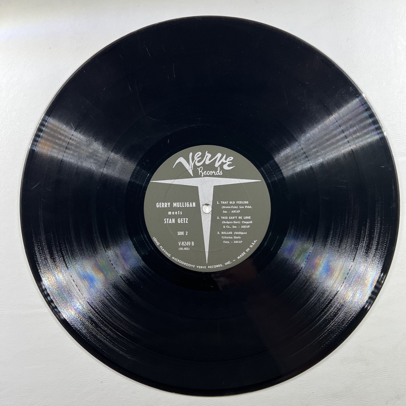 GERRY MULLIGAN MEETS STAN GETZ LP/Verve Records MG V-8249 (VG) Mono 1957 - Image 5