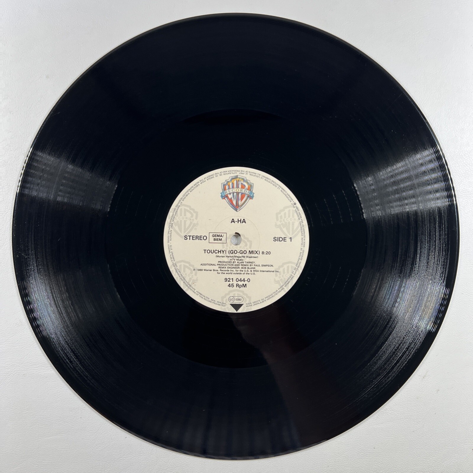 a-ha “Touchy! (Go-Go Mix) / Hurry Home LP/Warner Bros.1988 UK 12" Single (VG+) - Image 4