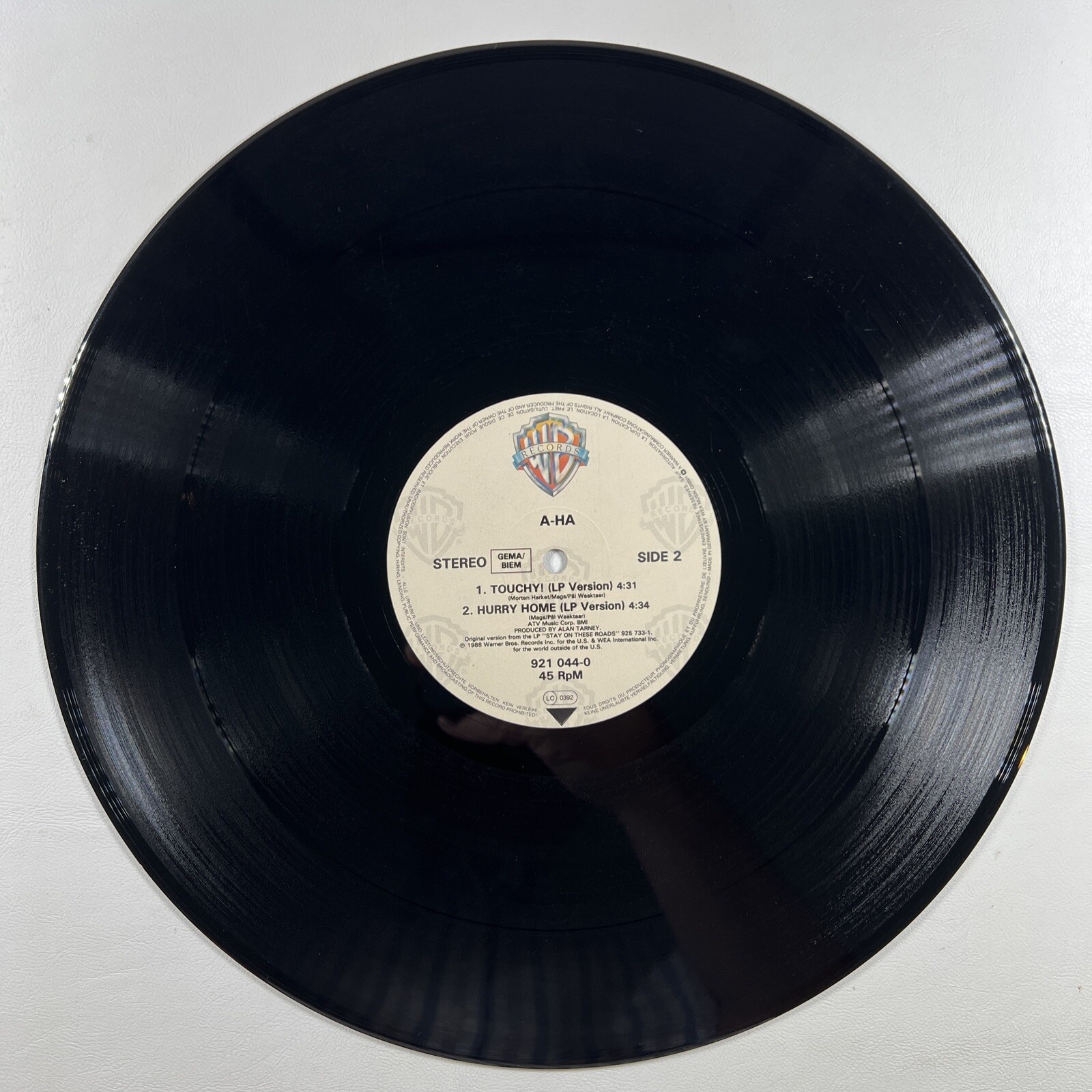 a-ha “Touchy! (Go-Go Mix) / Hurry Home LP/Warner Bros.1988 UK 12" Single (VG+) - Image 5