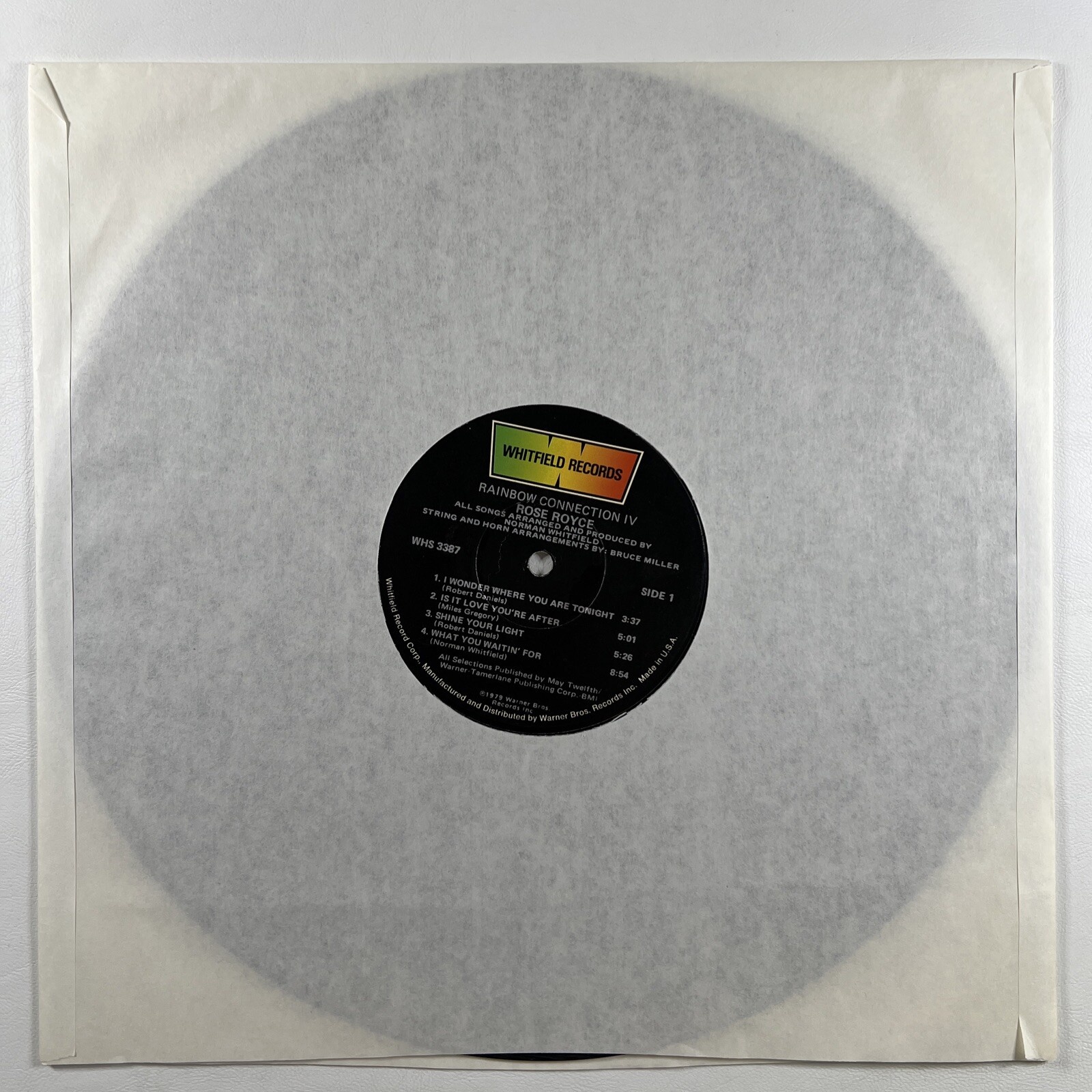 Rose Royce “Rainbow Connection IV” Promo LP/Whitfield WHS-3387 (EX) 1979 Hype - Image 3