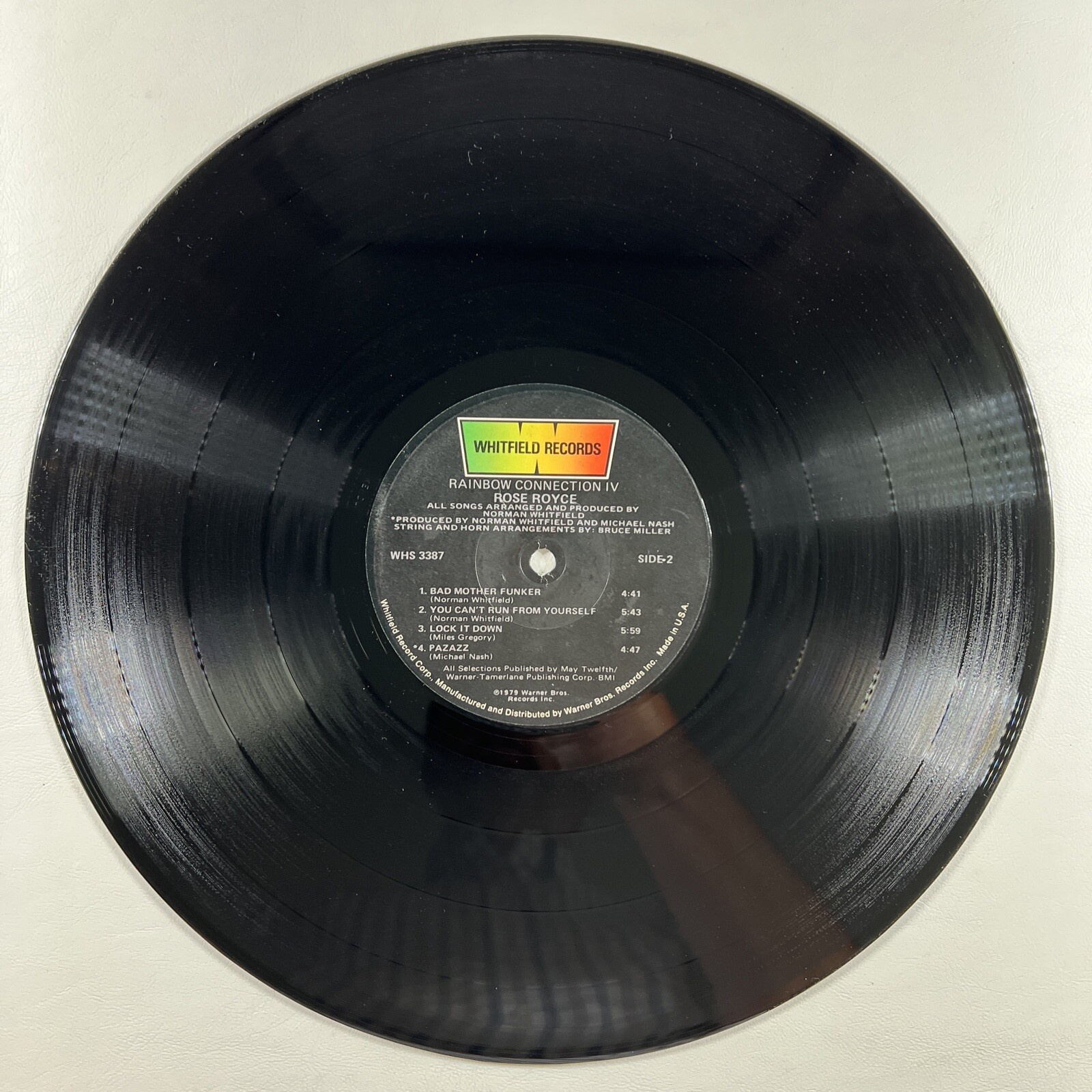 Rose Royce “Rainbow Connection IV” Promo LP/Whitfield WHS-3387 (EX) 1979 Hype - Image 5