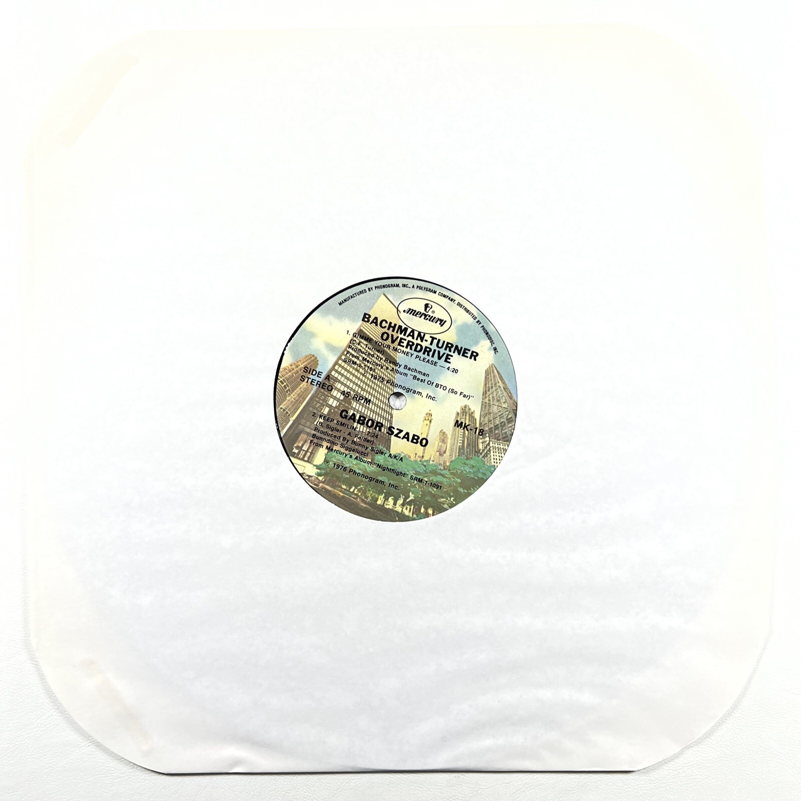 Bachman Turner Overdrive/Gabor Szabo “Gimme Your Money Please/Keep Smiling” VG+ - Image 3