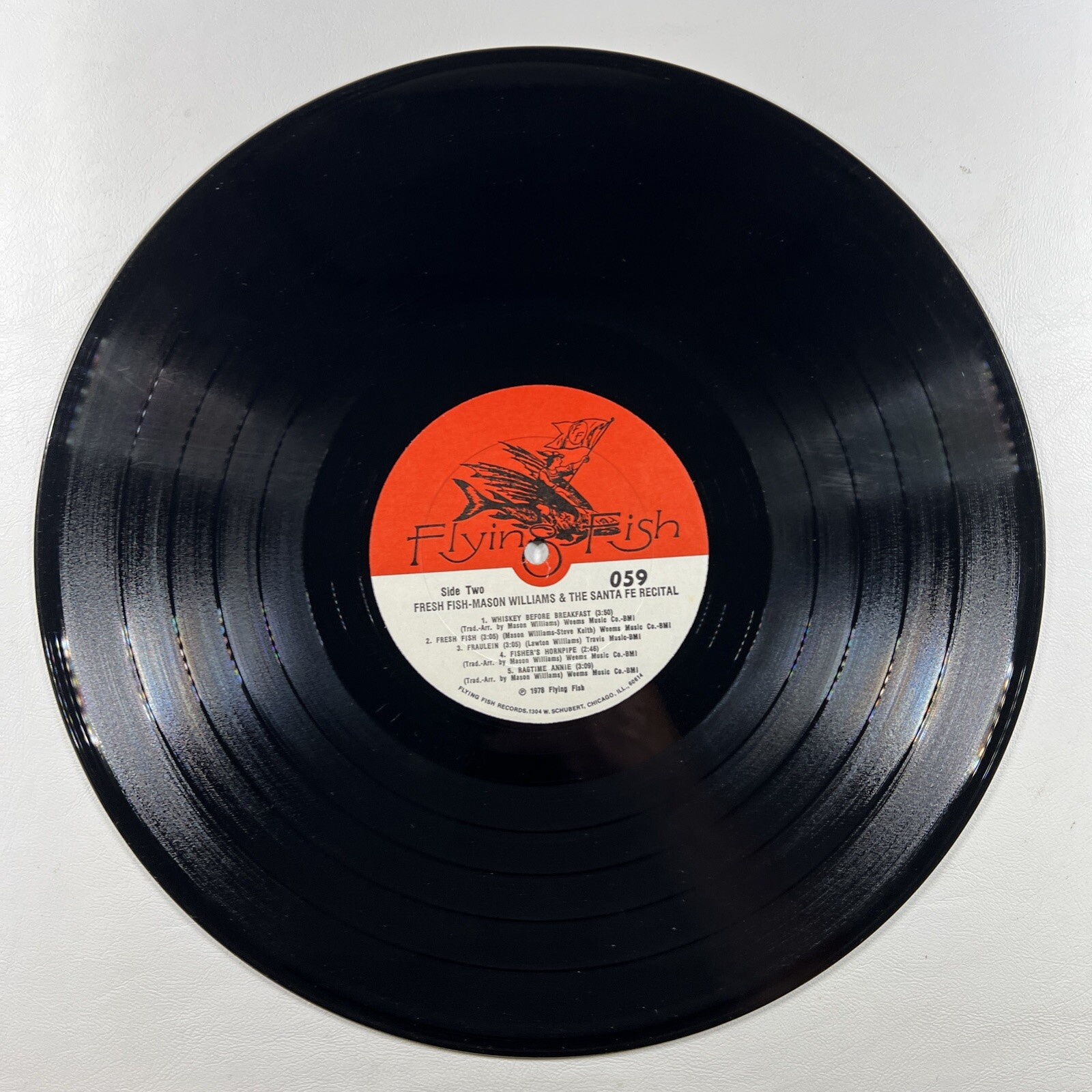 MASON WILLIAMS & The SANTA FE RECITAL “Fresh Fish” LP/Flying Fish (VG+) 1975 - Image 3