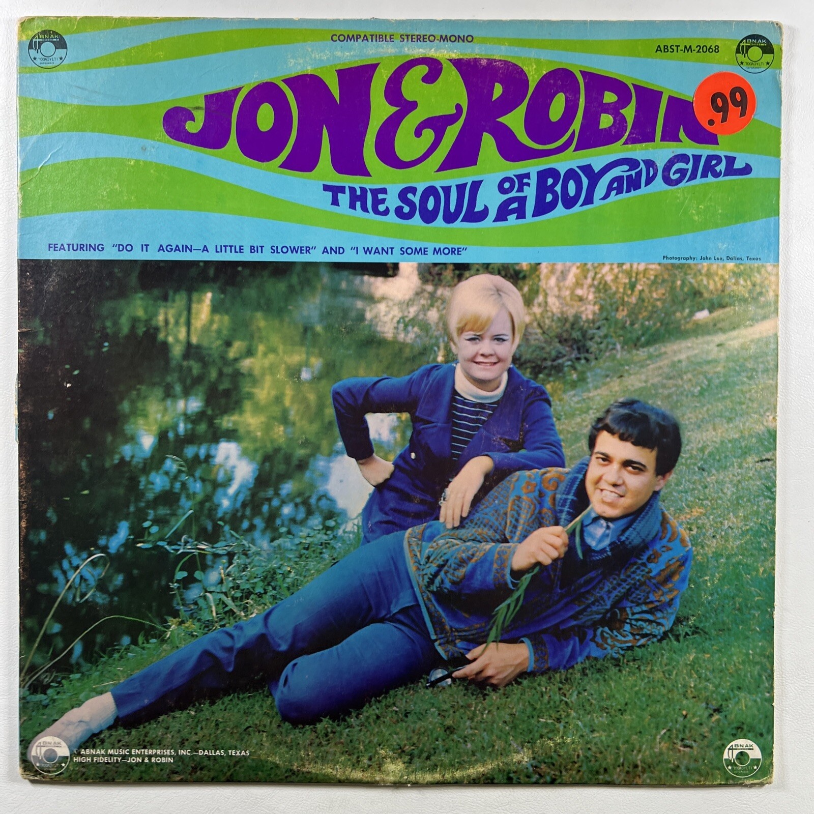 JON & ROBIN “The Soul Of A Boy & Girl” LP/Abnak Records ABST-M-2068 (VG+)