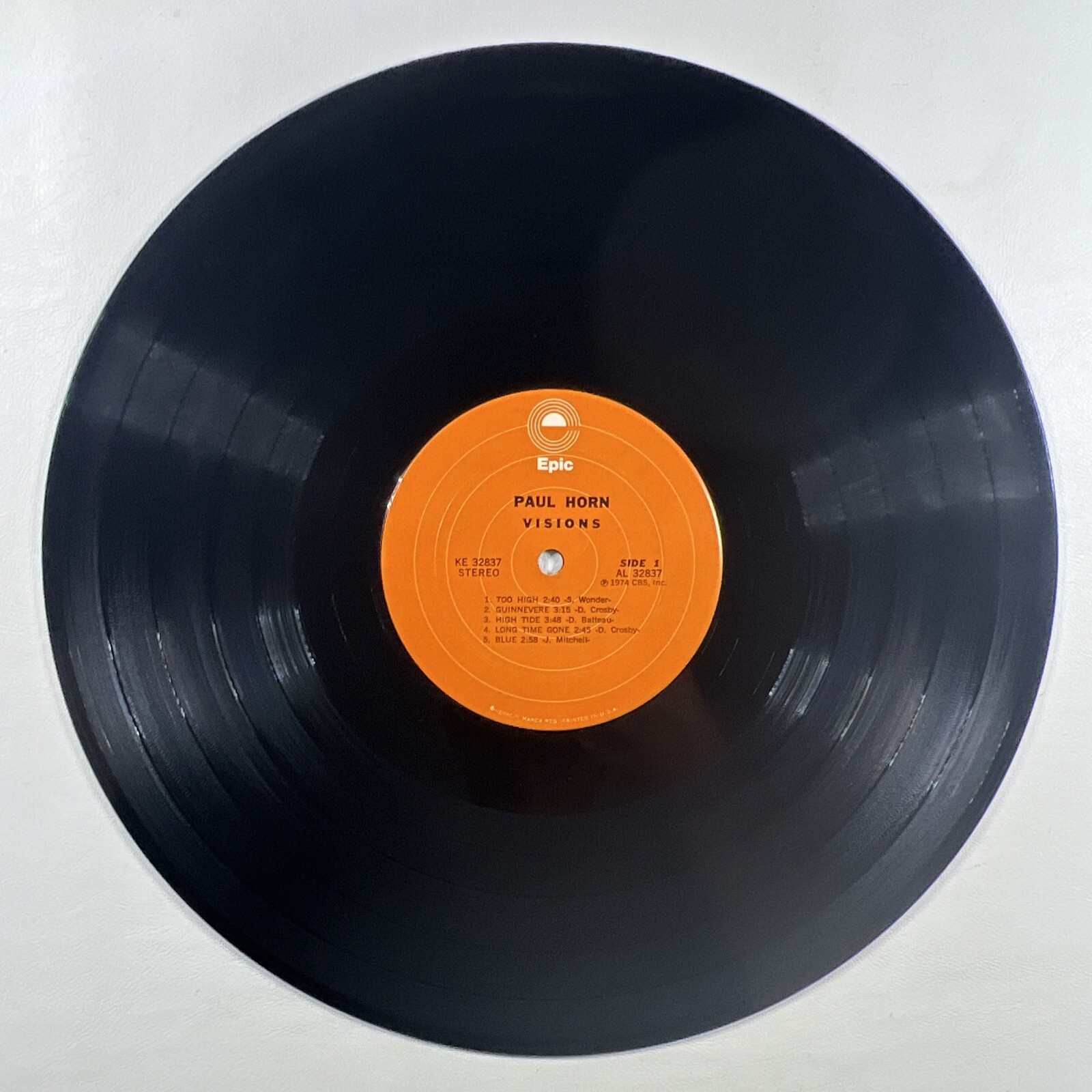 PAUL HORN "Visions” LP/EPIC KE 32837 (VG+) 1974 - Image 5