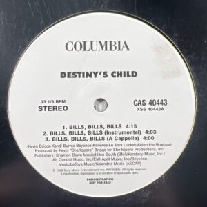 Destinys Child “Bills, Bills, Bills” LP/12” Single CAS 40443 (EX) White Lb Promo