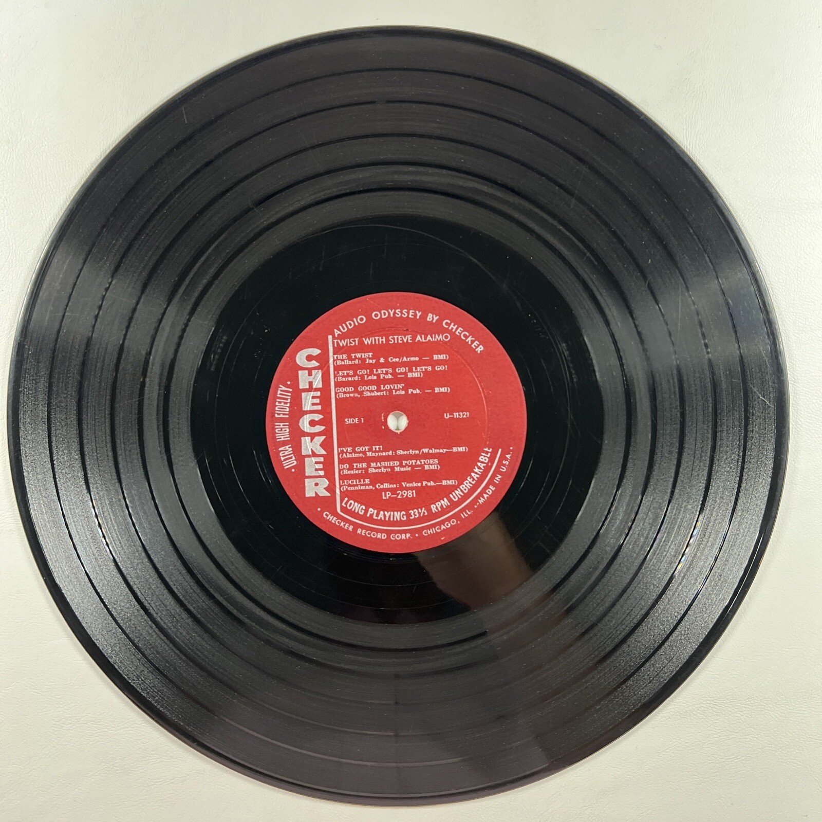 STEVE ALAIMO “Twist With …” LP/Checker LP2981 (G+) Mono, No Hang Tab - Image 4