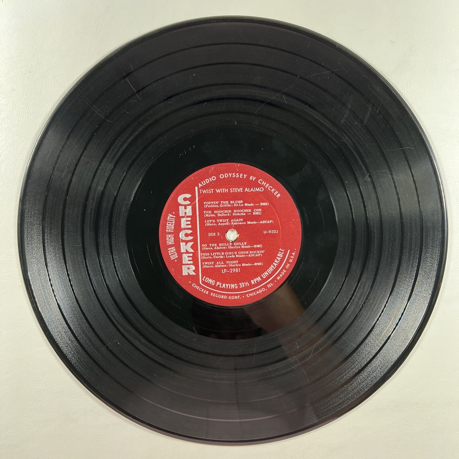 STEVE ALAIMO “Twist With …” LP/Checker LP2981 (G+) Mono, No Hang Tab - Image 5