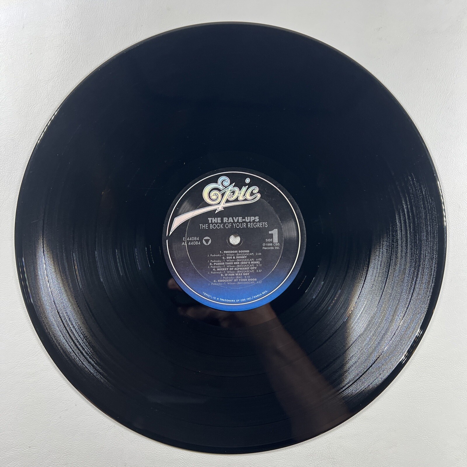 The Rave Ups “The Book Of Your Regrets” LP/Epic BFF44084 (EX) Promo - Image 5