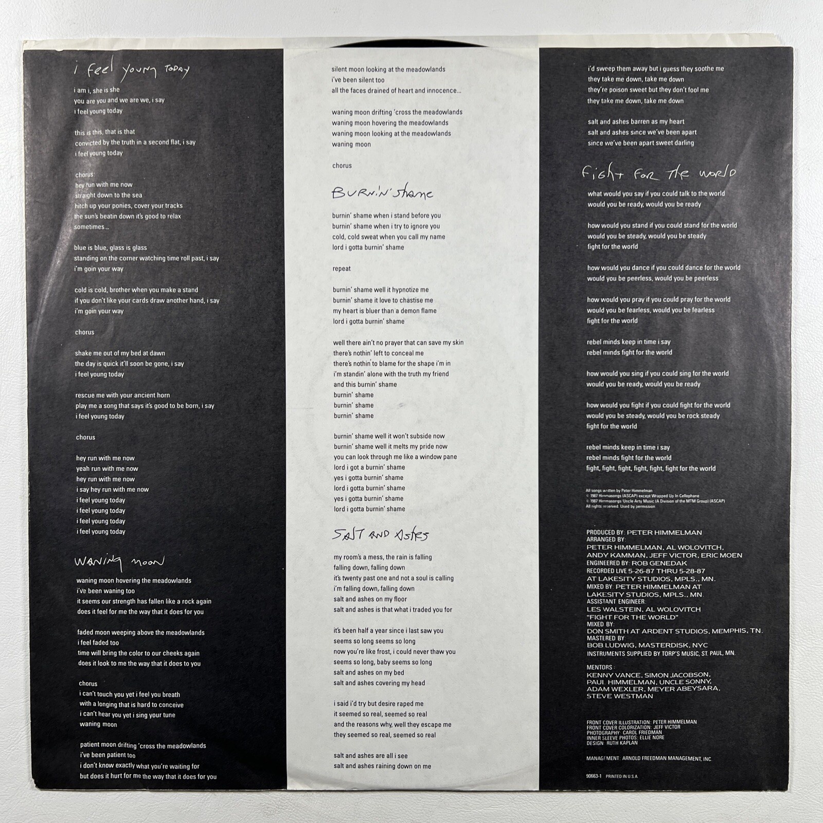 Peter Himmelman “Gematria” LP/Island Records 90663-1 (EX) 1987 - Image 3