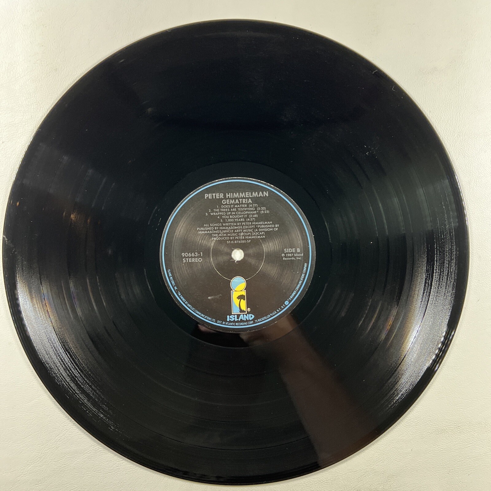 Peter Himmelman “Gematria” LP/Island Records 90663-1 (EX) 1987 - Image 5