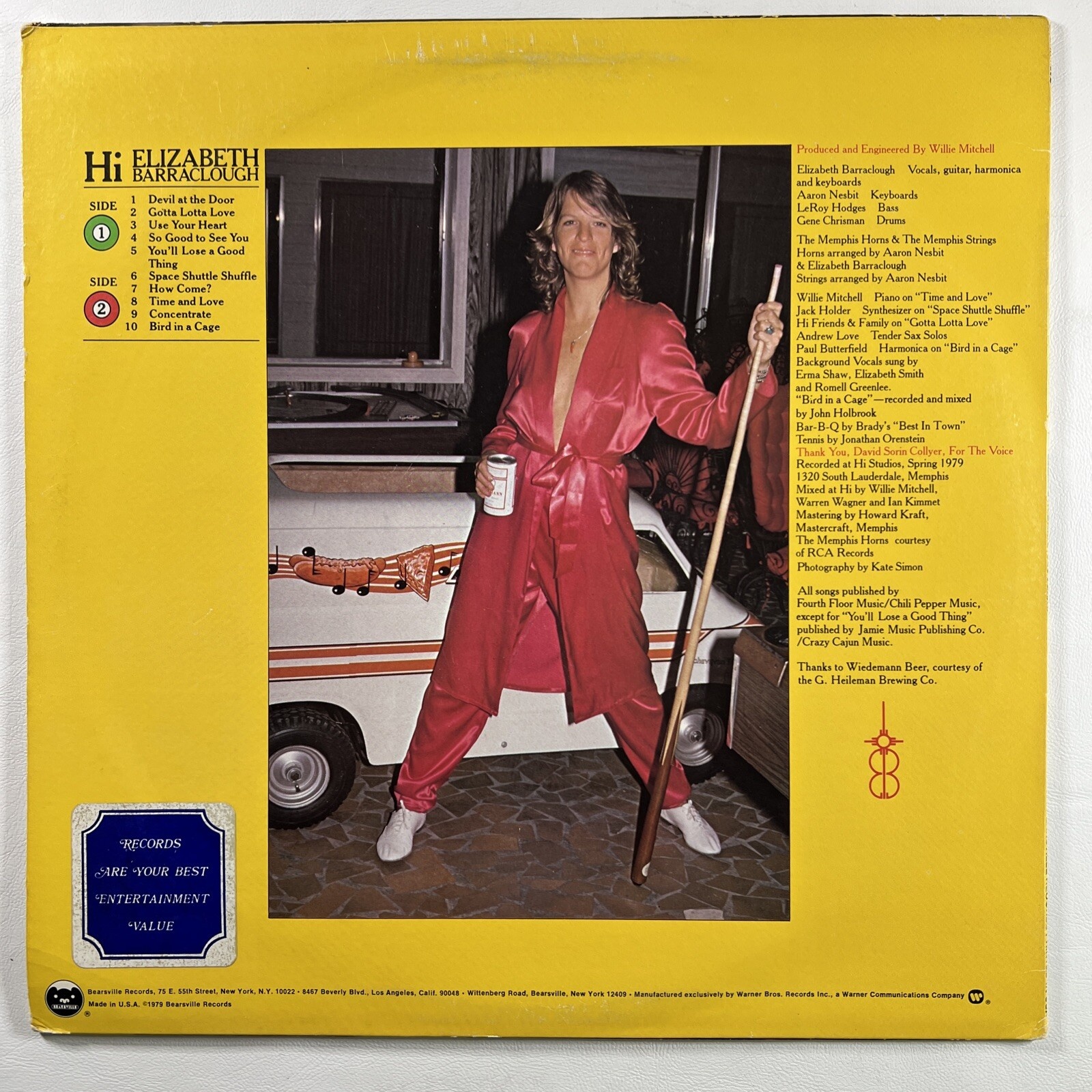 Elizabeth Barraclough “Hi” LP/Bearsville BRK6992 (EX) 1979 - Image 2
