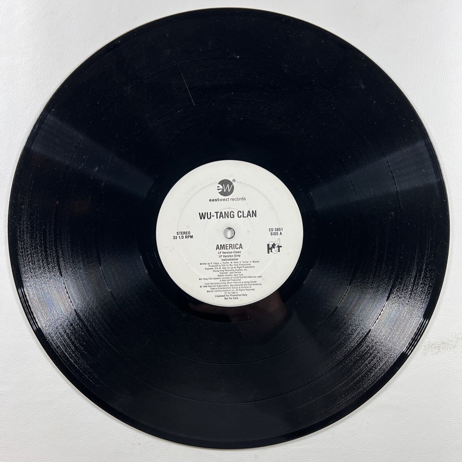 Wu-Tang Clan “America Is Dying Slowly” LP/ED5851 EastWest (VG) Promo 1996 - Image 5