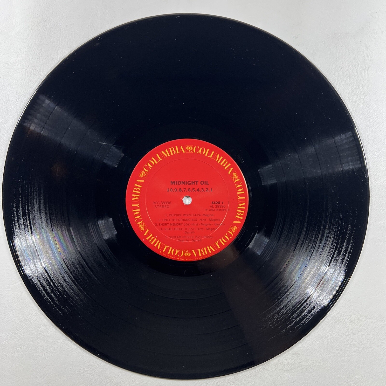 Midnight Oil “10, 9, 8, 7, 6, 5, 4, 3, 2, 1” LP/Columbia BFC 38996 (EX) 1983 - Image 4