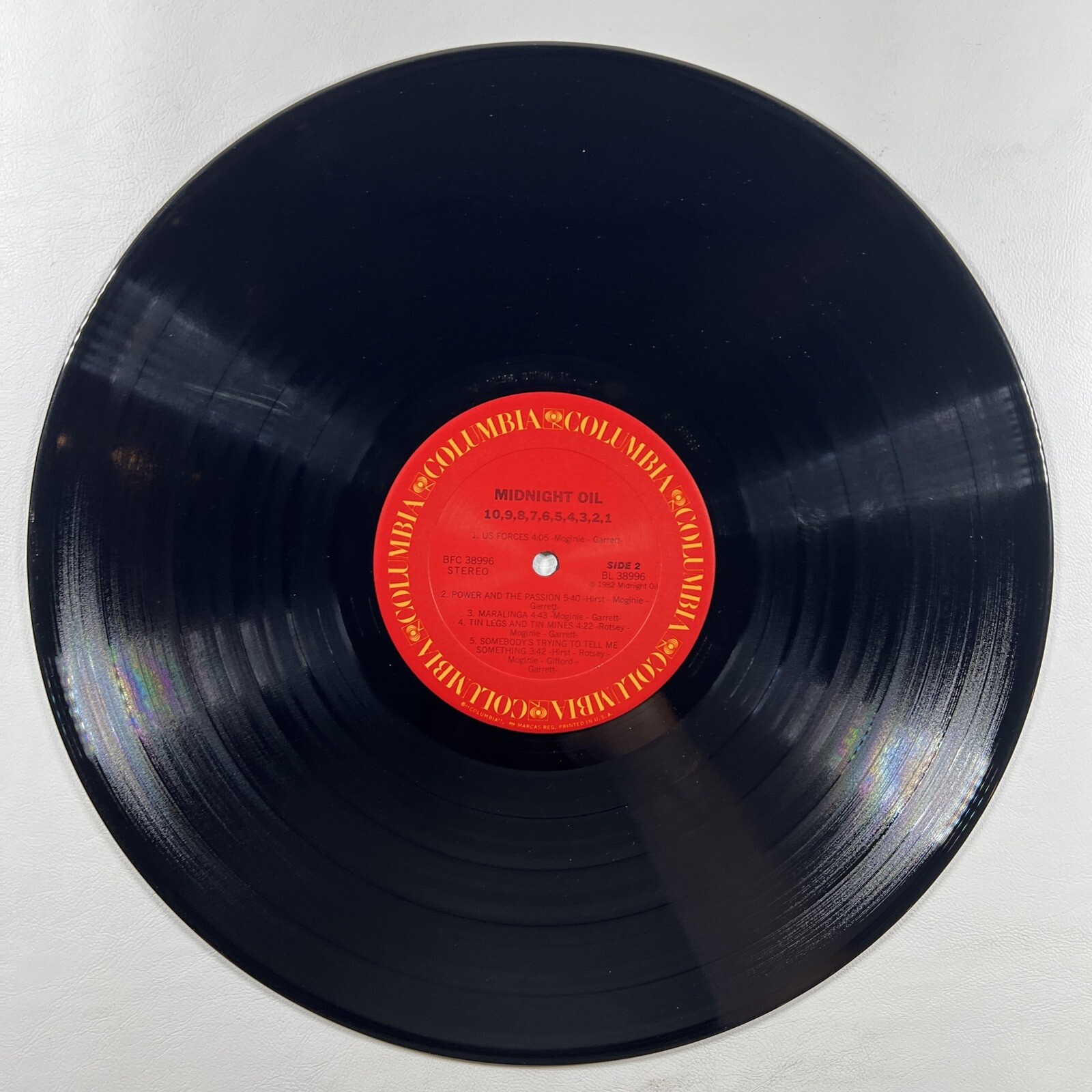 Midnight Oil “10, 9, 8, 7, 6, 5, 4, 3, 2, 1” LP/Columbia BFC 38996 (EX) 1983 - Image 5