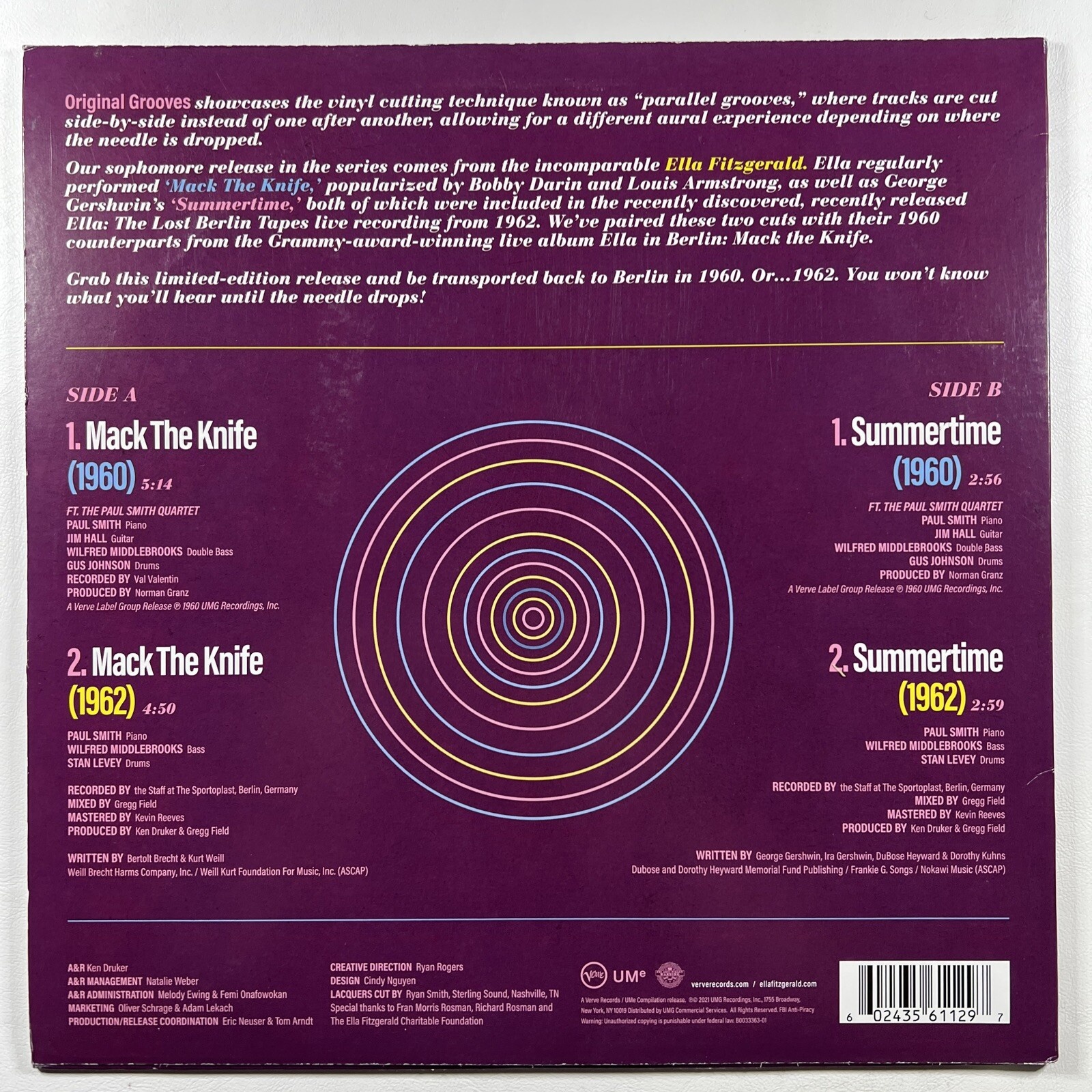 Ella Fitzgerald “ELLA IN BERLIN” LP/Verve Limited Edit. RSD 2021 (EX) - Image 2