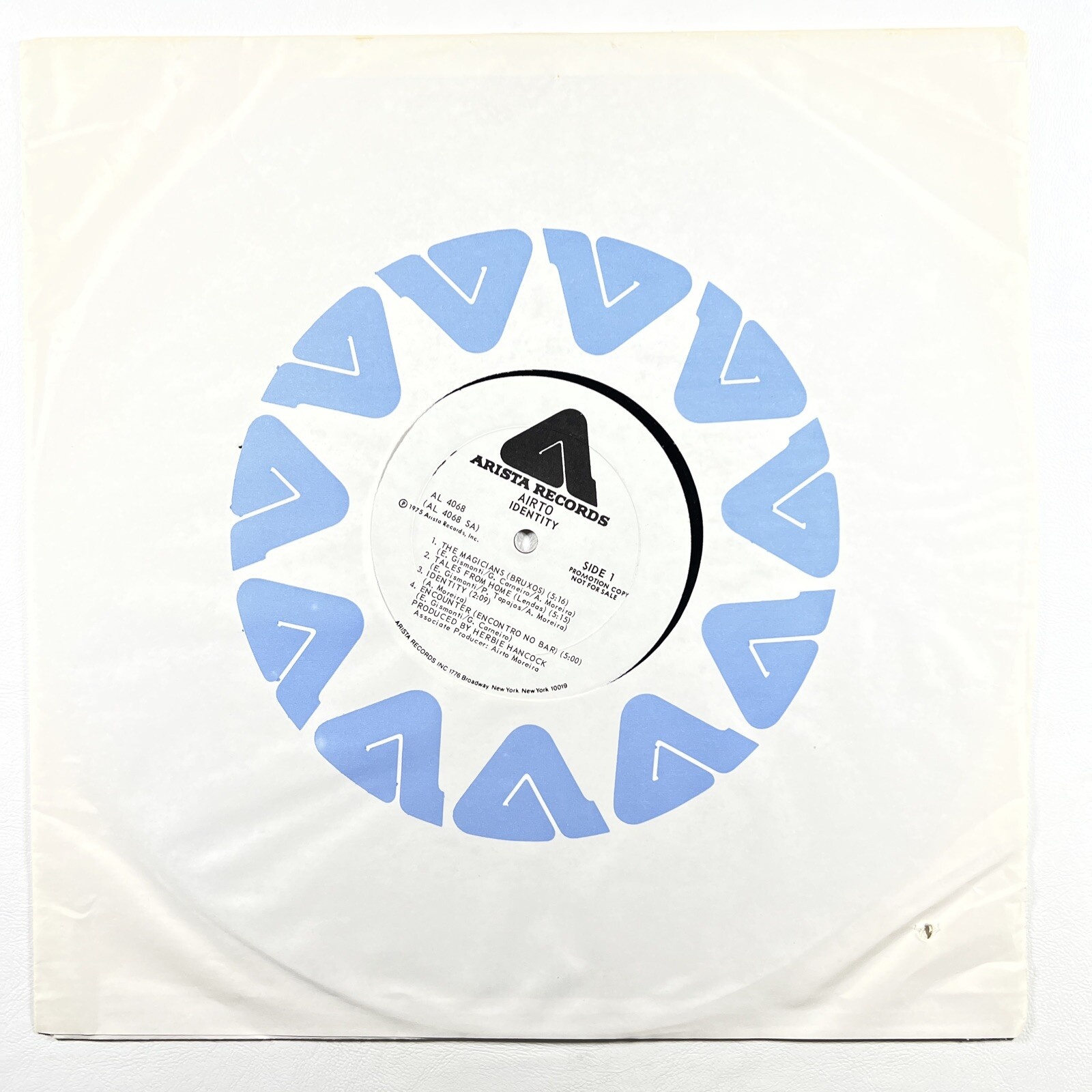 Airto “Identity” LP/Arista AL 4068 (EX) 1975 WHITE LABEL PROMO - Image 4