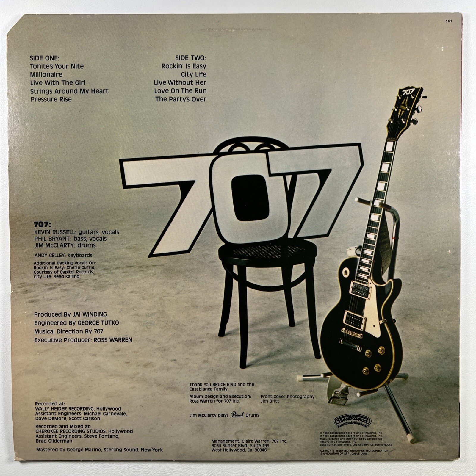 707 “The Second Album” LP/Casablanca NBLP 7248 (EX) 1981 - Image 2