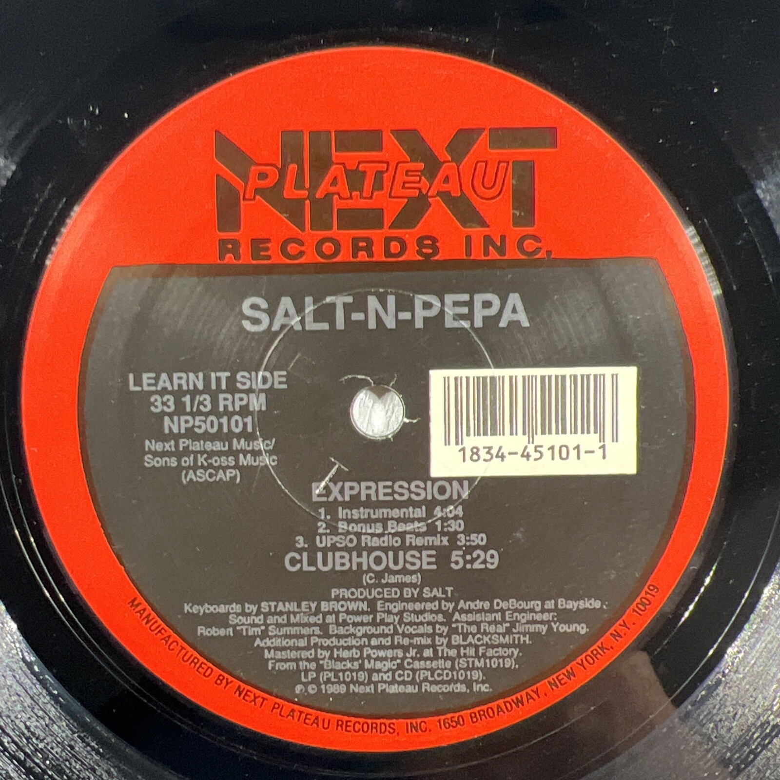 Salt-N-Pepper “Expressions / Clubhouse” LP/12” Single Next NP50101 (VG+) - Image 5