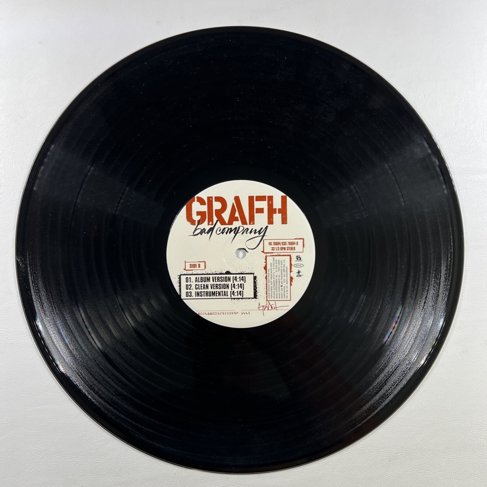Grafh “I Don't Care” LP/Epic (VG+) 2004 Hip Hop - Image 4