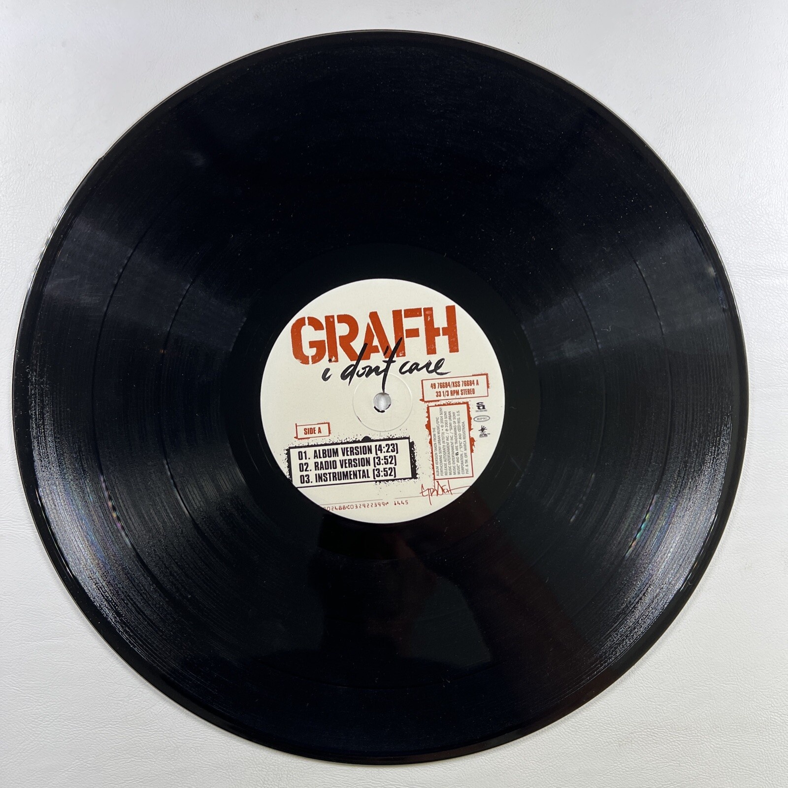 Grafh “I Don't Care” LP/Epic (VG+) 2004 Hip Hop - Image 5