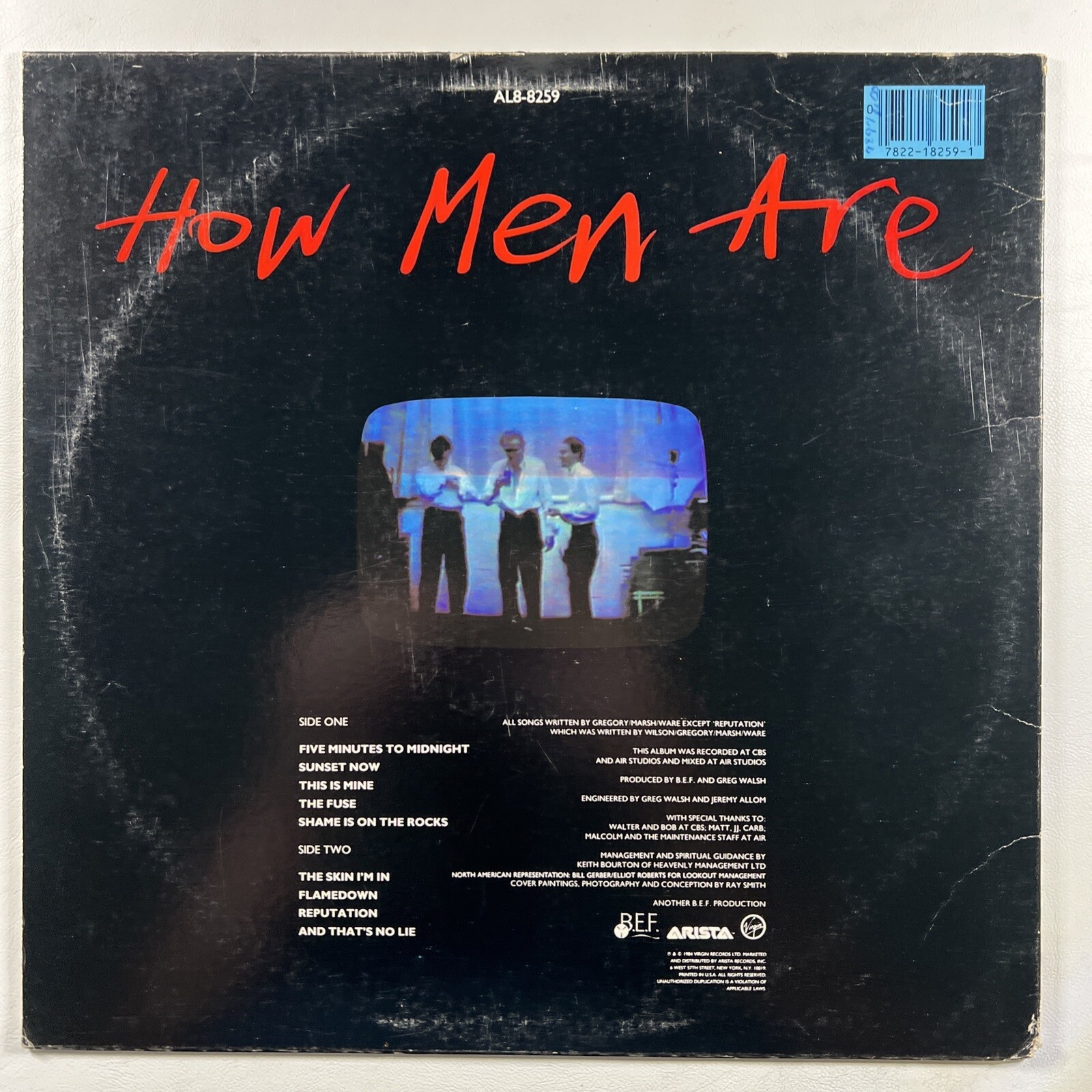 Heaven 17 “How Men Are” LP/Arista AL8-8259 (EX) 1984 - Image 2