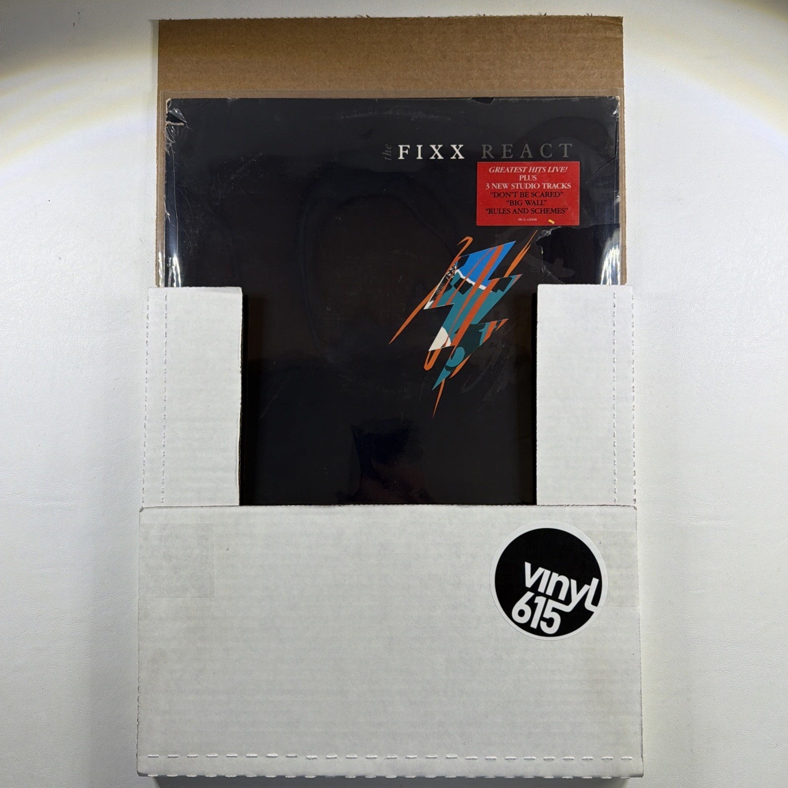 The Fixx - React LP MCA-42008 Sealed 1987 Hype Sticker - Image 3